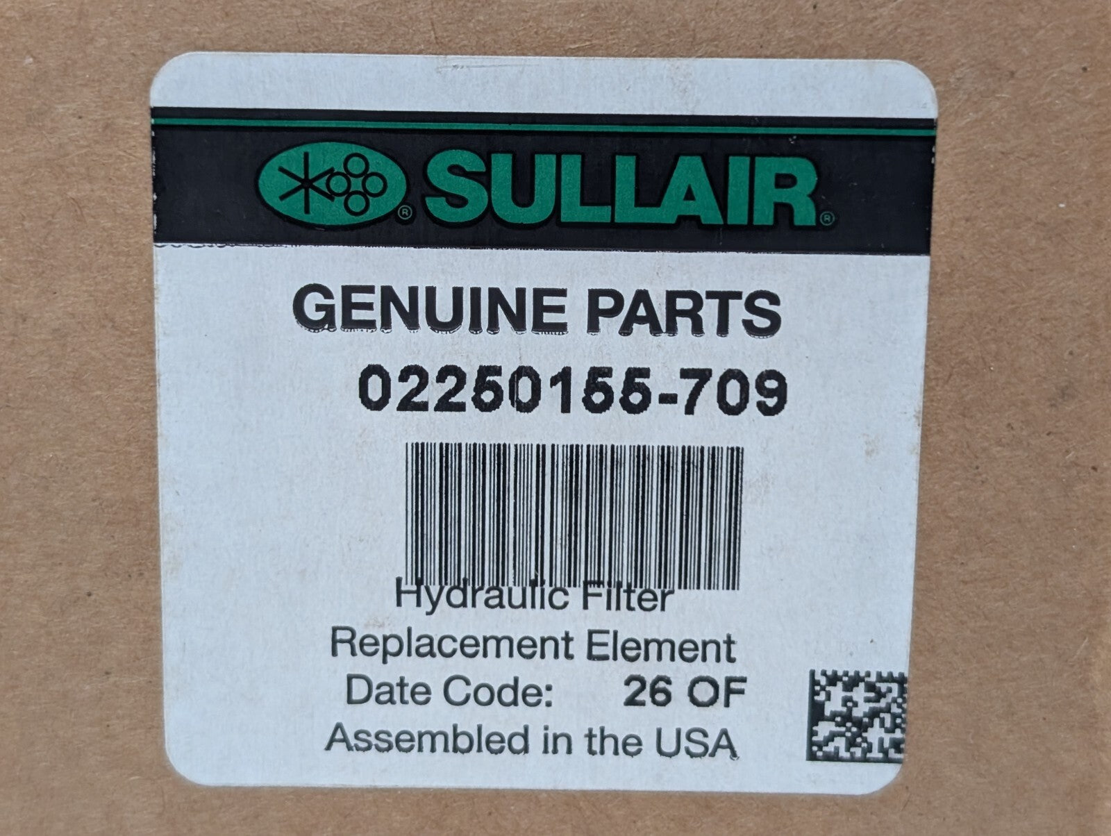 Sullair 02250155-709 Oil Filter Hydraulic Replacement Element, Made in USA