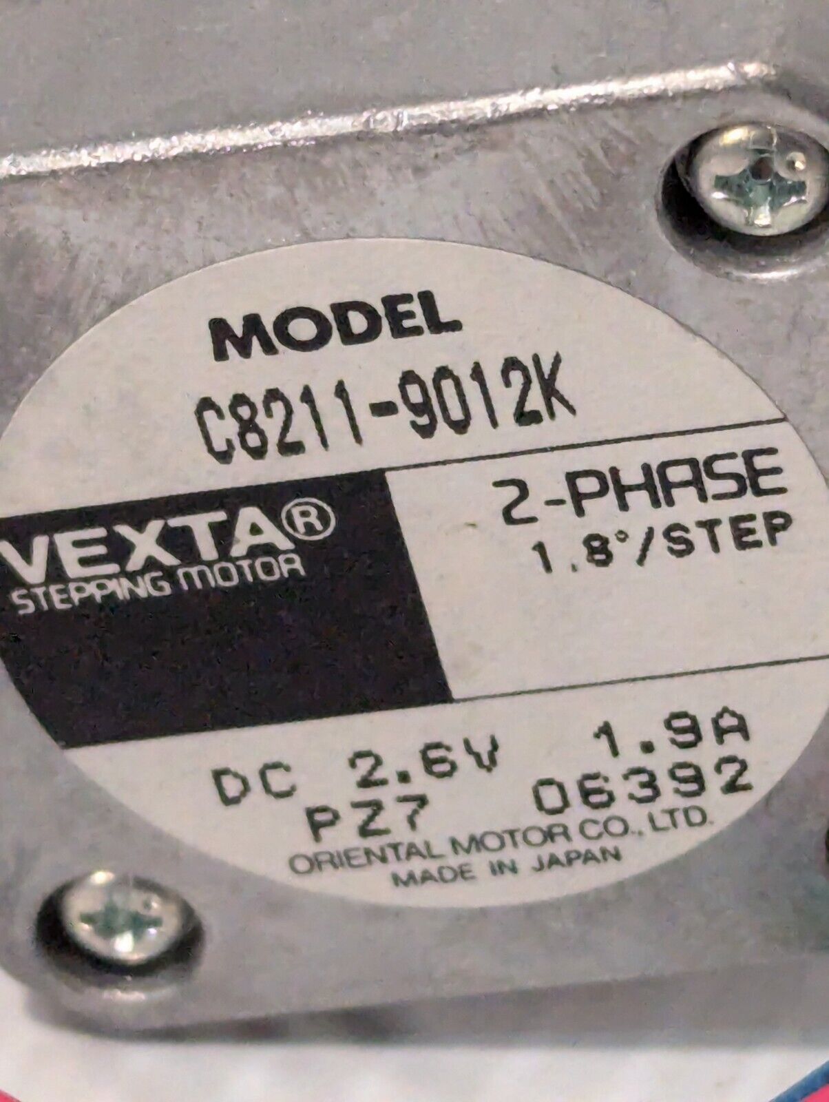 Vexta C8211-9012K 2-Phase Stepping Motor+Returns
