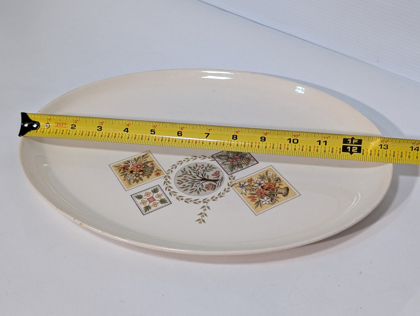 Vintage Taylor Smith Brocatelle Ever Yours Oval Serving Platter, 1960s, MCM