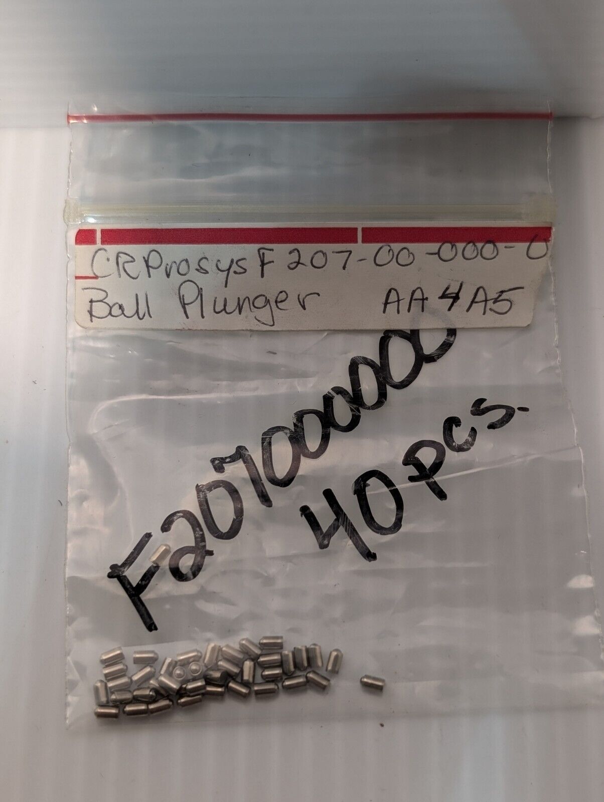40 Pieces F207-00-000-0 Ball Plunger, Steel - Free Shipping