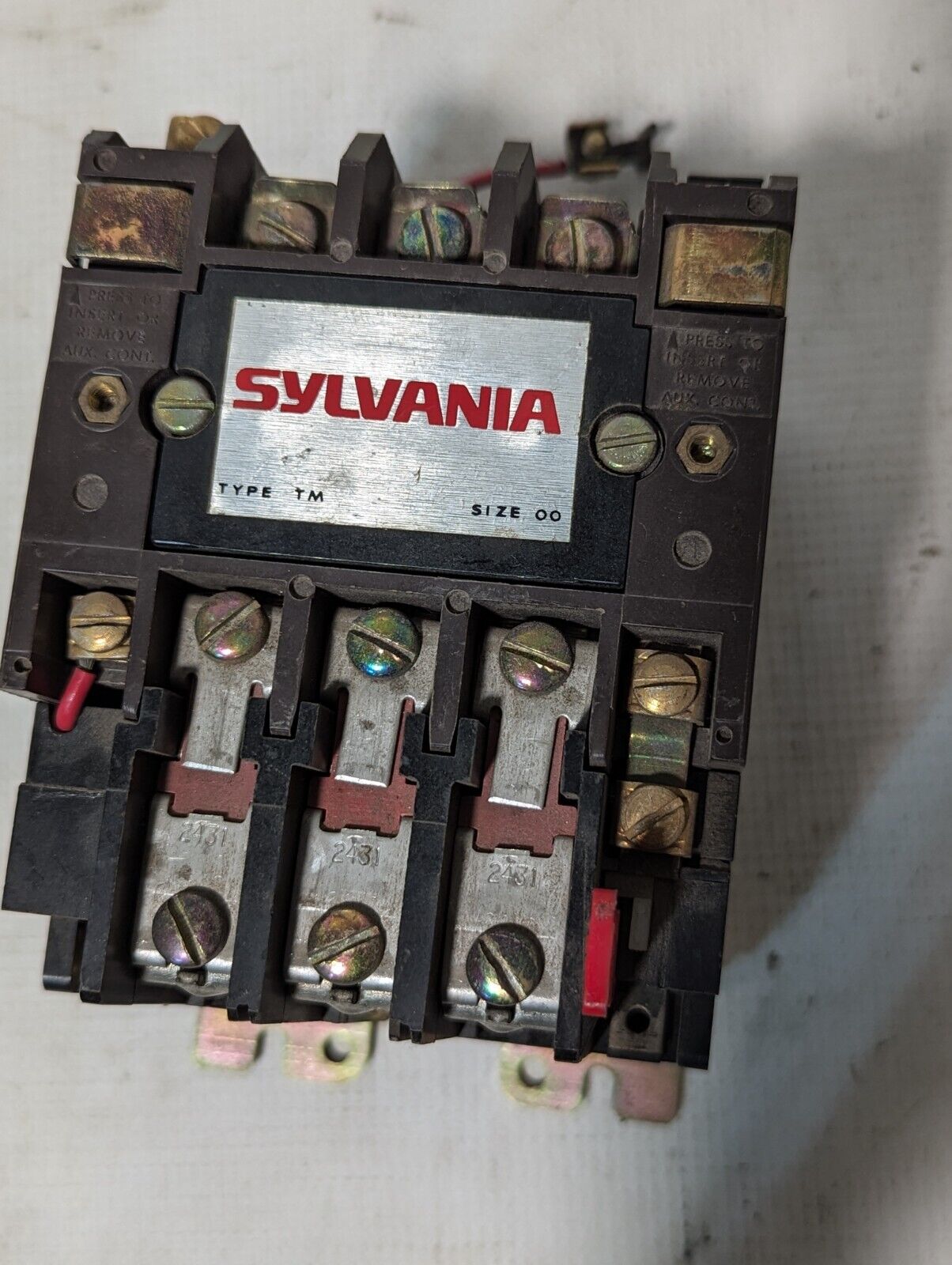 Sylvania T13U03A Motor Starter, NEMA Size 00, 110/120v Coil, 9A,600VAC Max