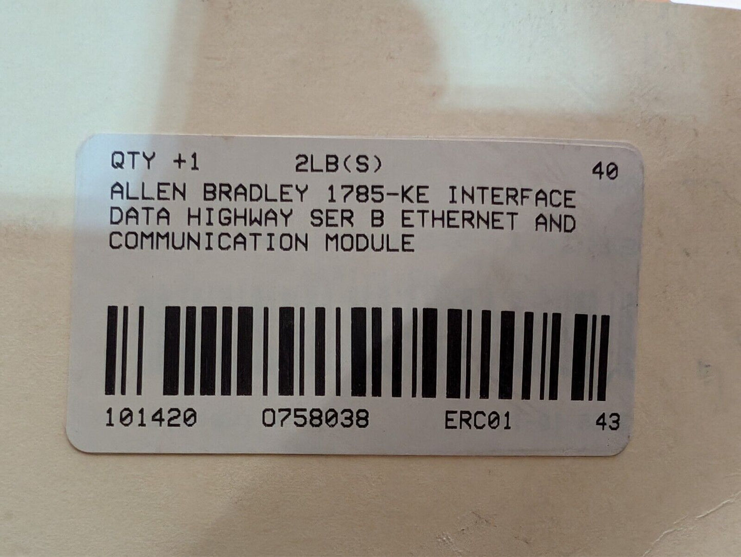 Allen Bradley 1785-KE/C Data Highway Plus RS-232 Communication Interface Module