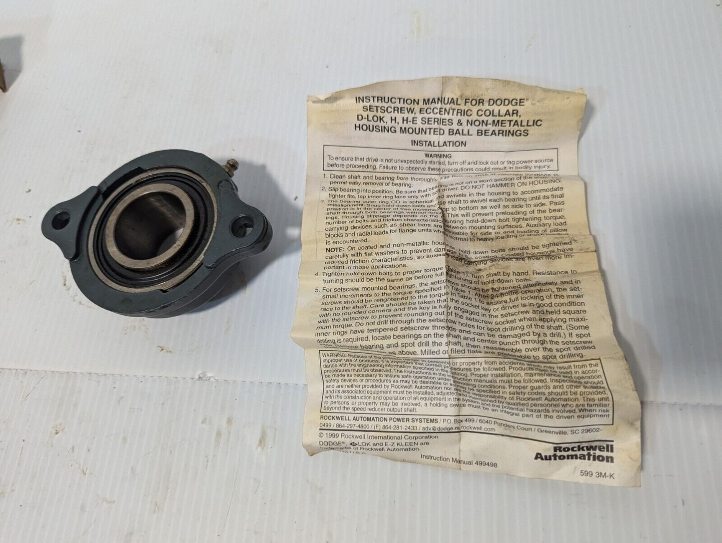 Dodge 126769 bearing, 2 bolt flange bearing, w/SC 1-7/16 insert, 207 - Free Ship