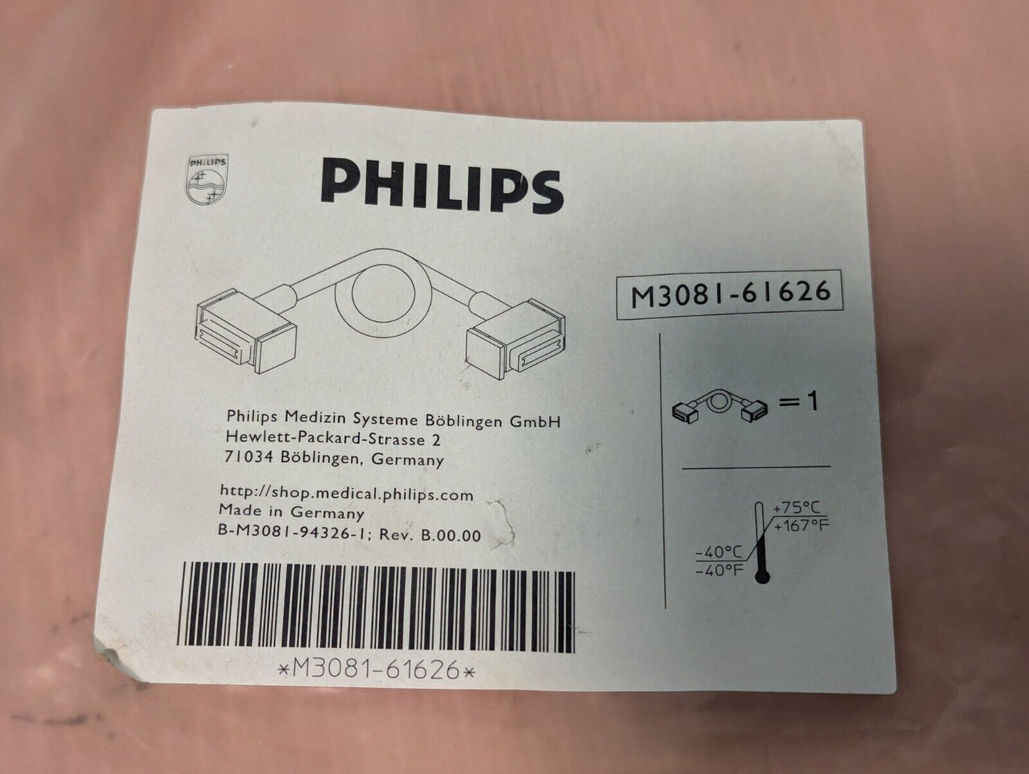Philips M3081-61626 IntelliVue Patient Monitoring Link Cable - Free Shipping