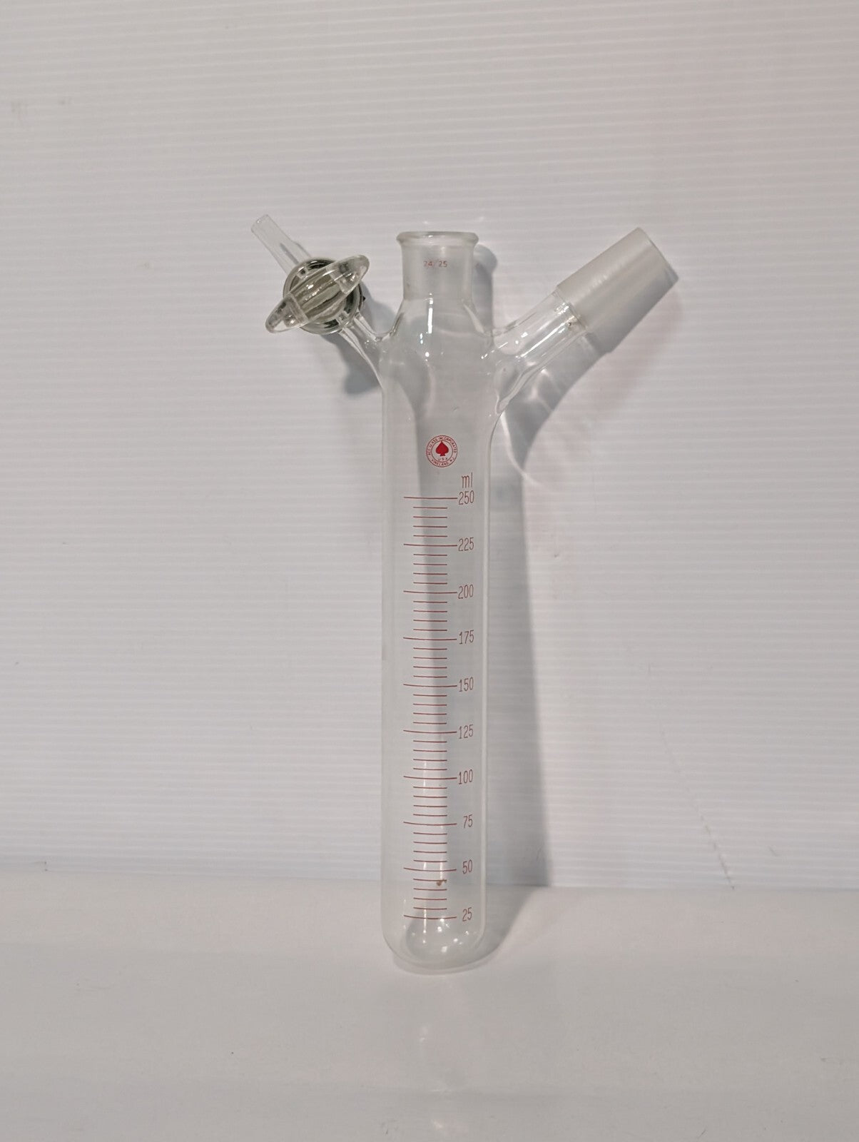 Ace Glass 250mL Schlenk Storage Tube - 24/25 Outer, Top 24/40 Inner, Valve Inlet