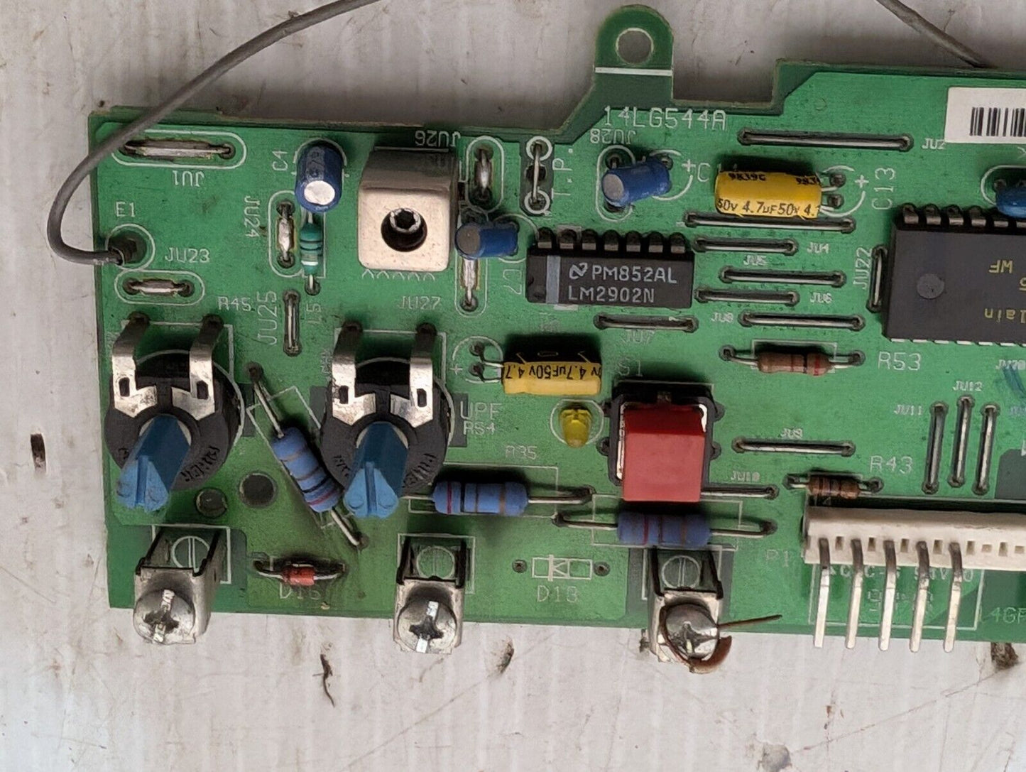 14LG544A Circuit Board w/Many Omron Sensors and PCB Components