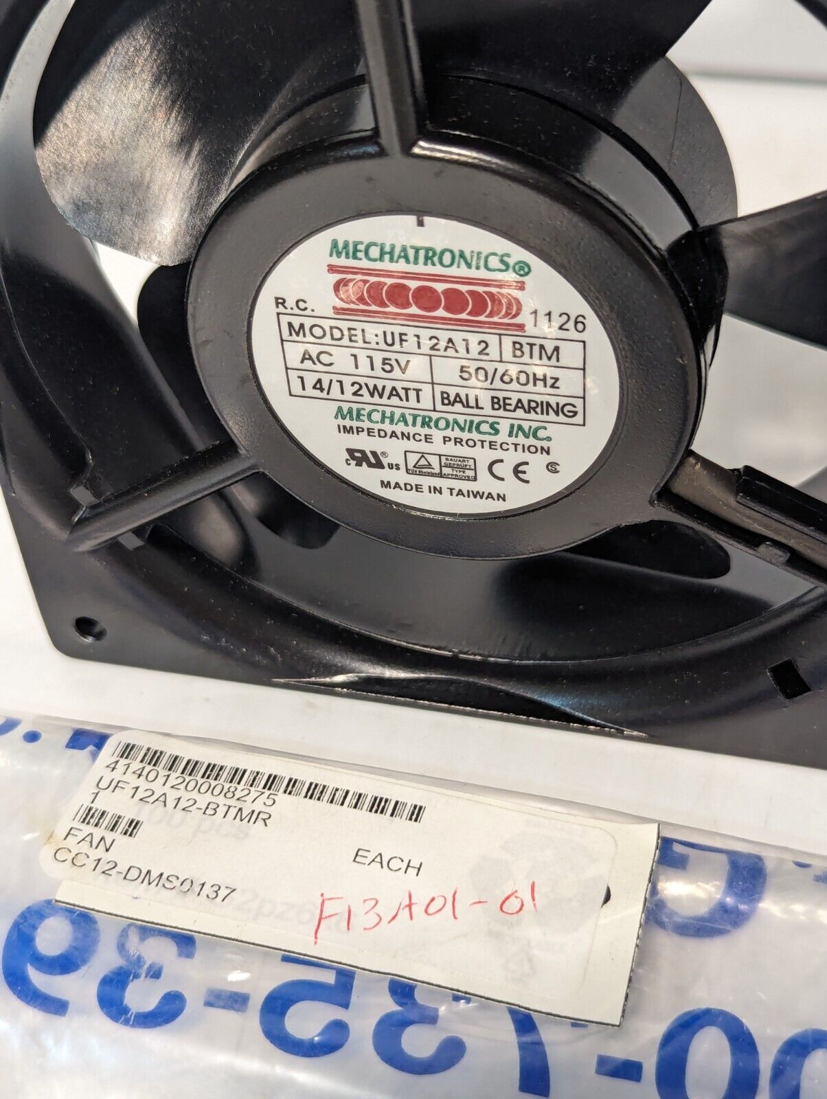 Lot Of 3 Mechatronics UF12A12 Cooling Fans 14/12 Watt - Free Shipping