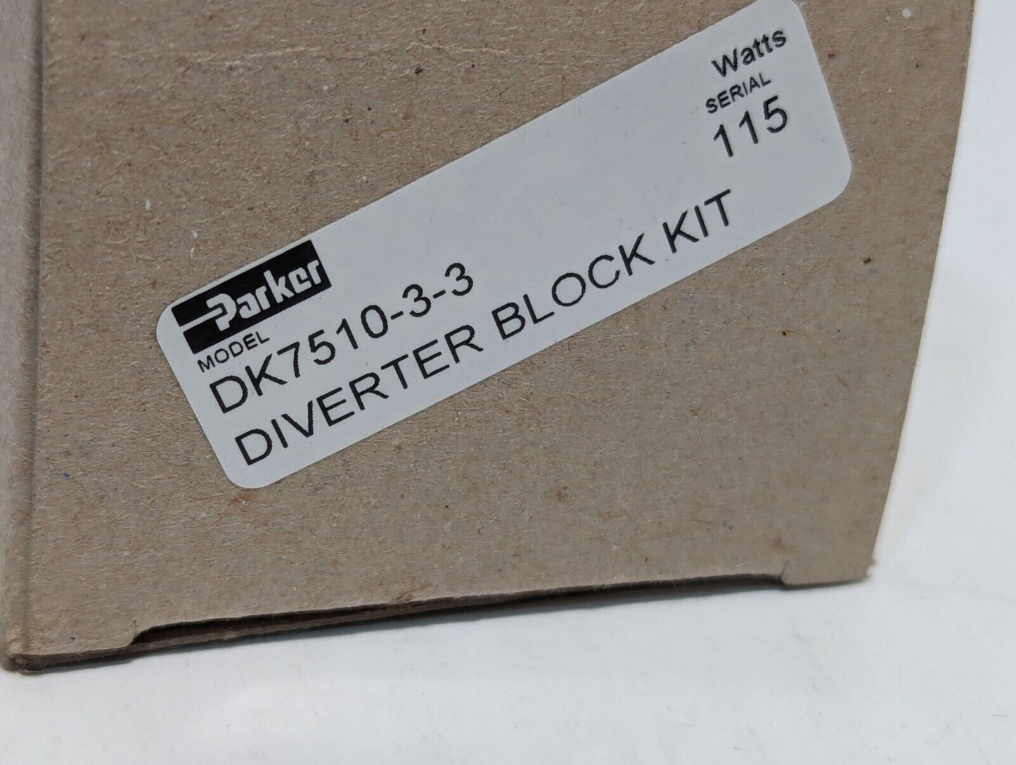 NEW Parker DK7510-3-3 Diverter Block Kit - Free Shipping