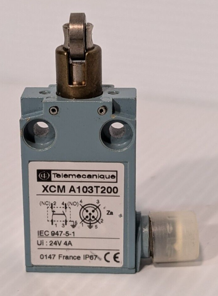 Telemecanique XCM-A103T200 Roller Plunger Limit Switch, 4A, 24VAC as pictured