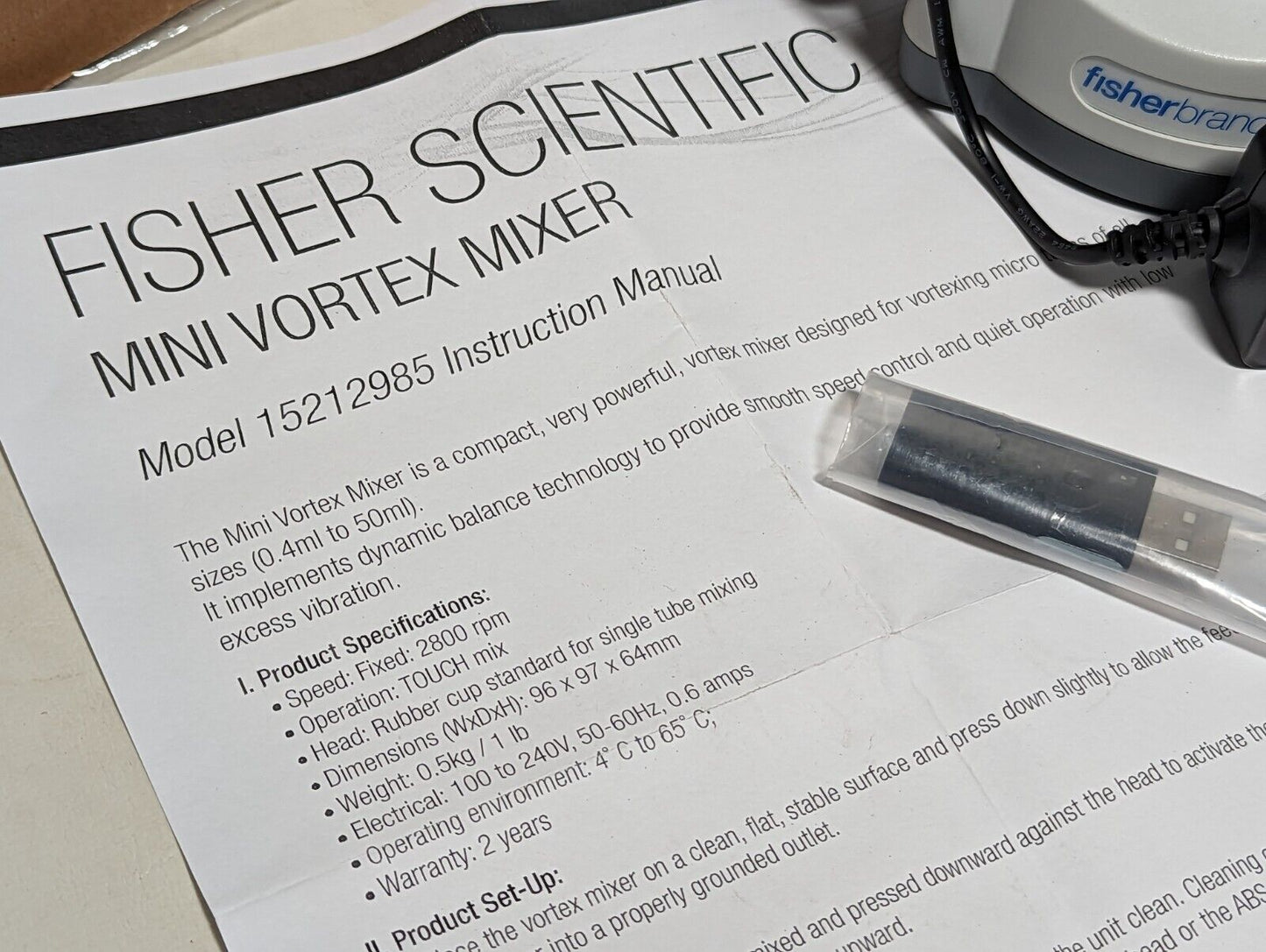 Fisher 14-955-151 Mini Vortex mixer, 2800 RPM, 115V