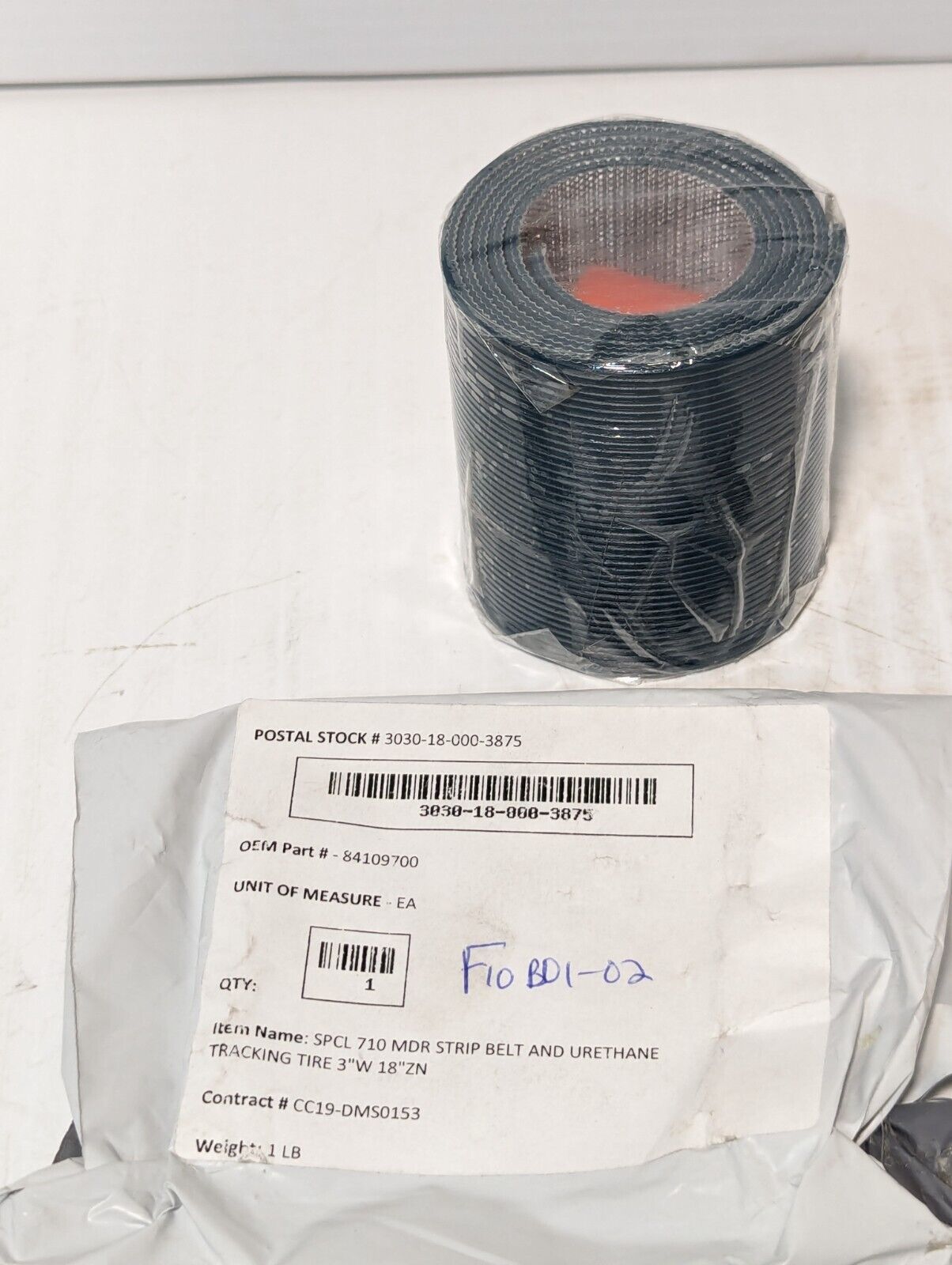 SPCL 710 MDR Strip Belt And Urethane Tracking Tire 3"W, 18"ZN - Free Shipping