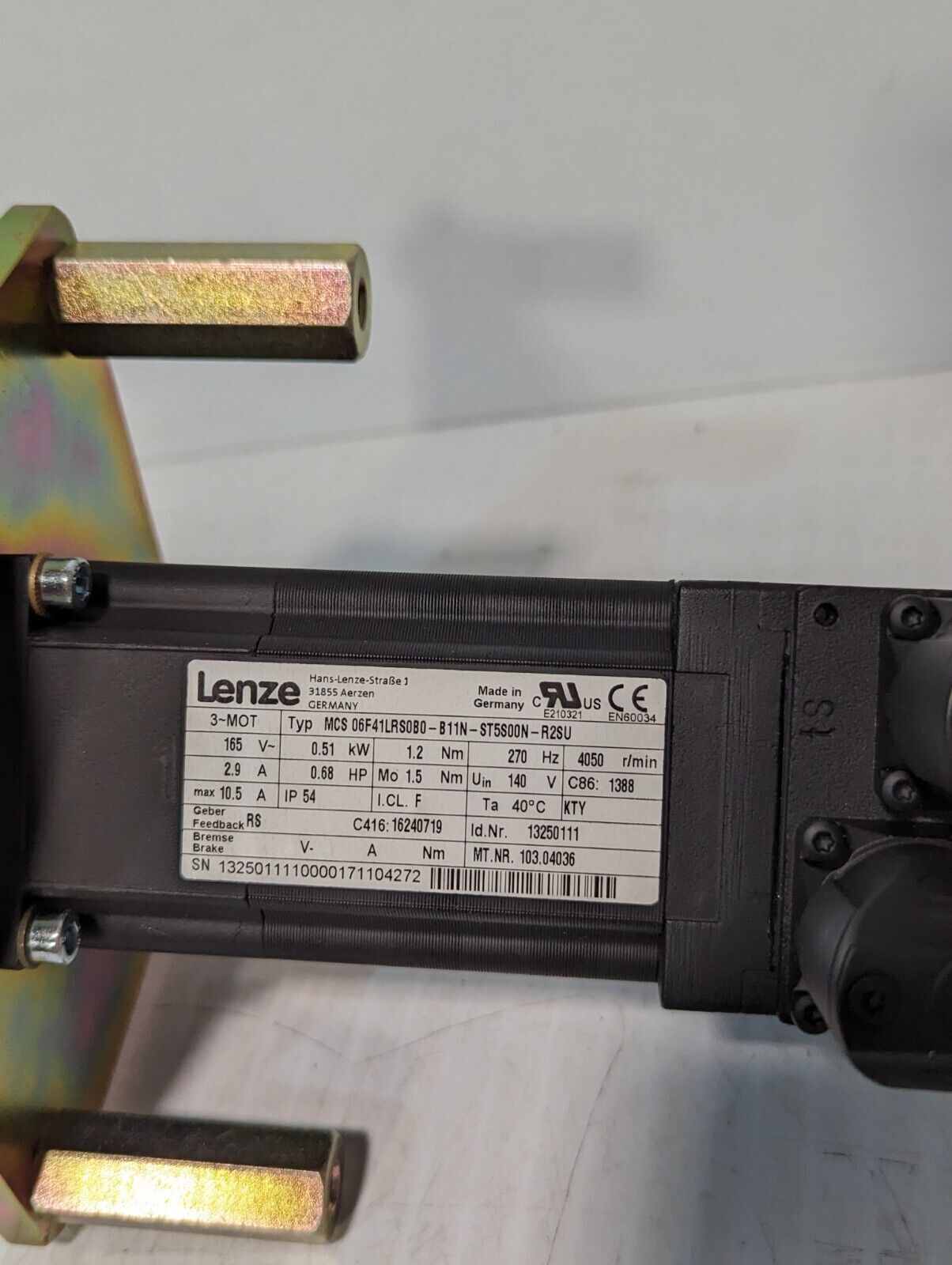 Lenze MCS 06F41LRS0B0-B11N-ST5S00N-R2SU, .68HP, 4050RPM - Free Shipping