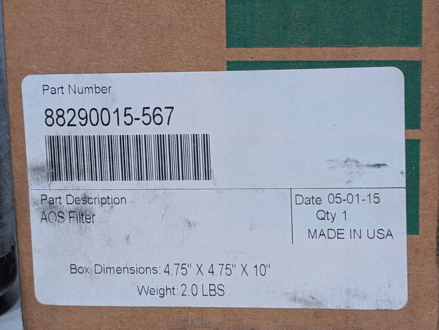 Sullair Parts 88290015-567 AOS Filter, Air/Oil Separator Element, Made in USA