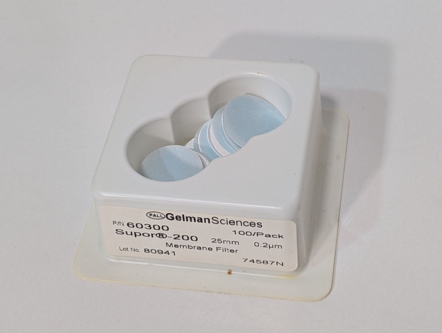 2 Packs: Pall Gelman Sciences 60300 Supor-200 Membrane Filter Discs, 25mm, 0.2μm