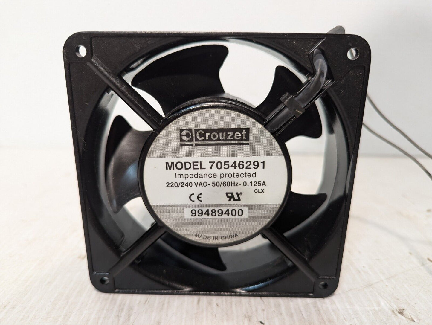 Crouzet 70546291 AC Fan, 220VAC 0.125A, 120mm x 120mm x 38mm - Free Shipping