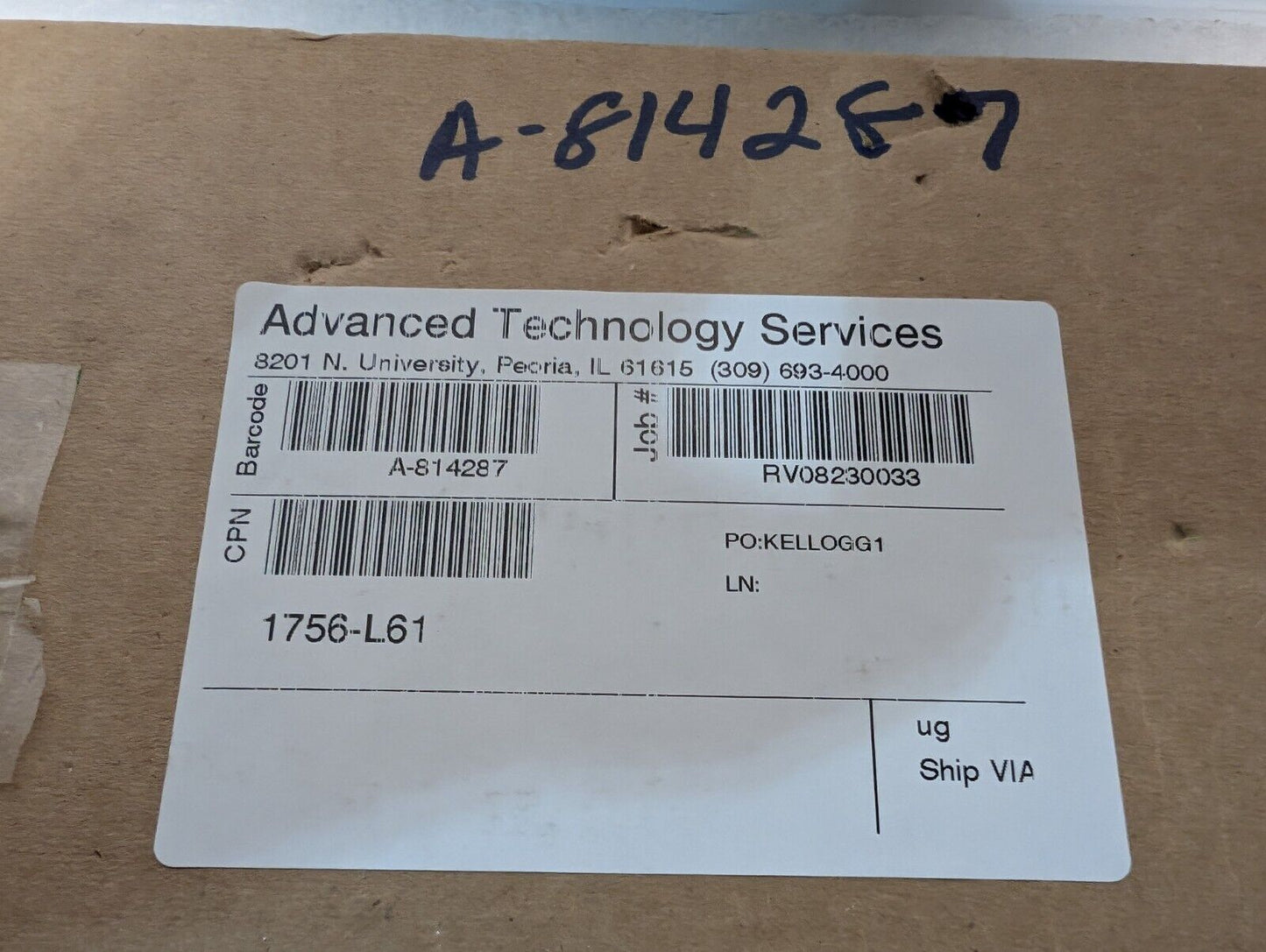 Allen Bradley 1756-L61 ControlLogix 5561 Processor Module w\ 2MB Memory, Ser B