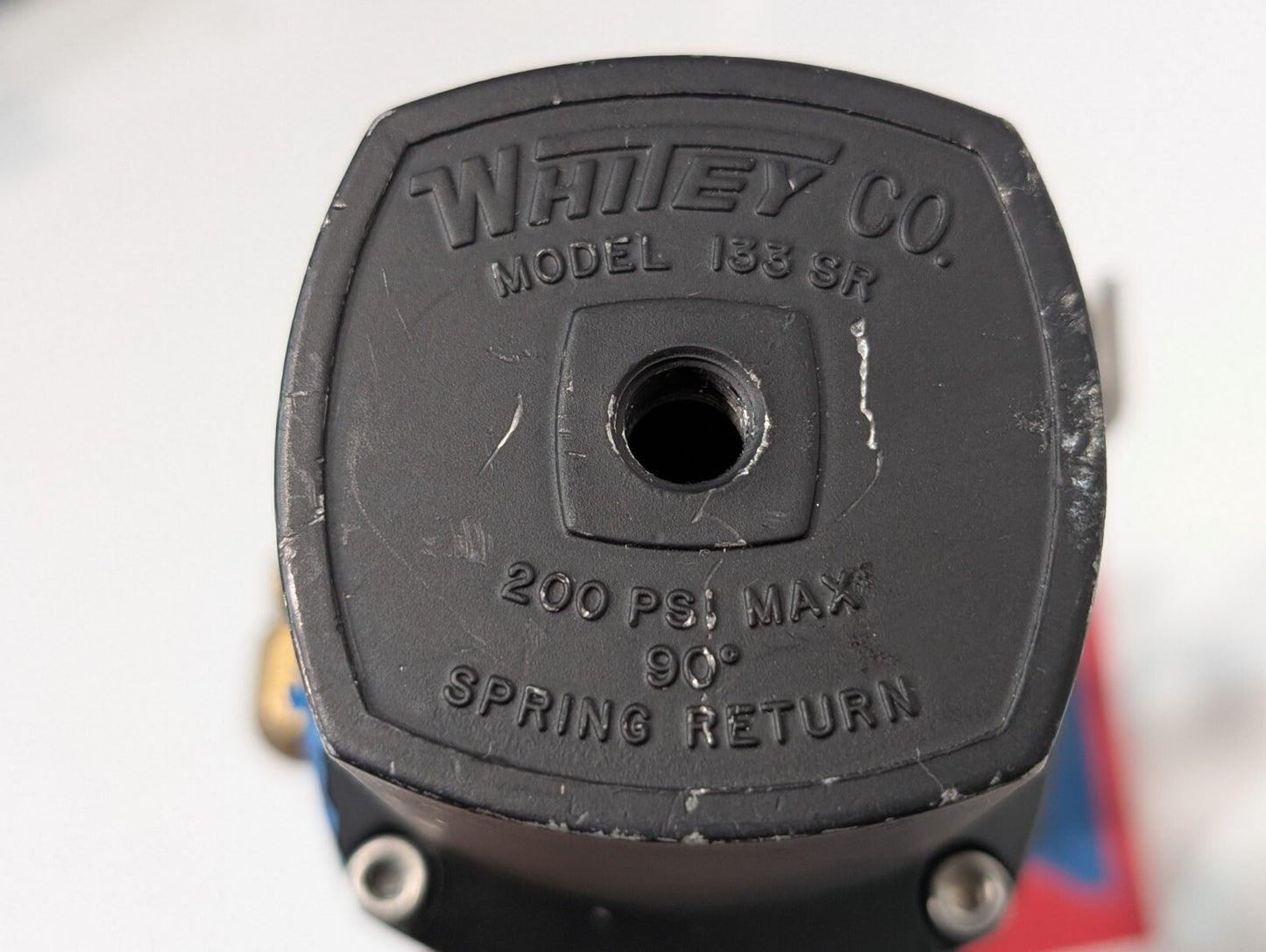 Whitey 133 SR Spring Return Pneumatic Actuator w/ SS-45S8-W1-33C Ball Valve