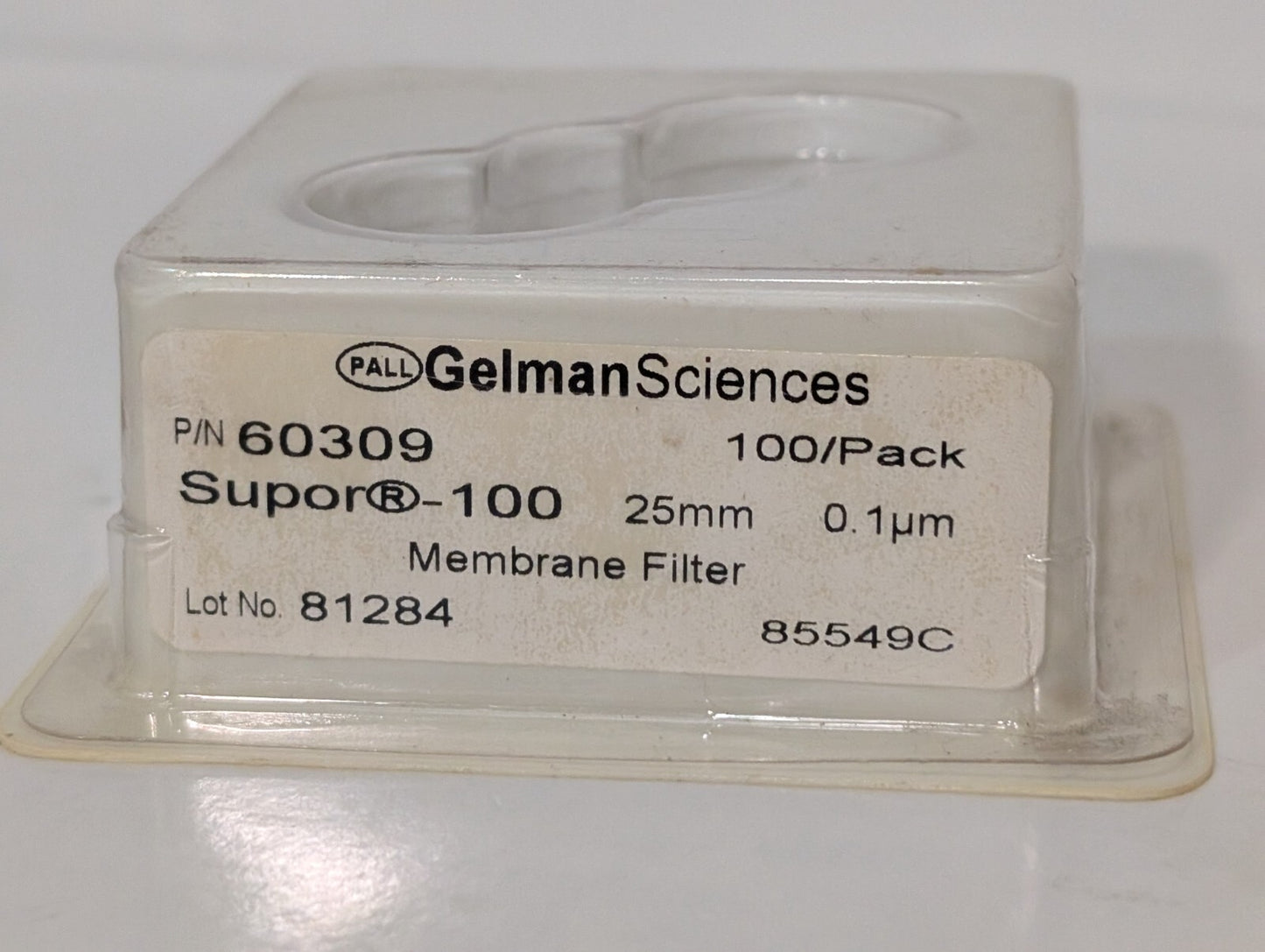 2 Packs: Pall Gelman Sciences 60309 Supor-100 Membrane Filter Discs, 25mm, 0.1μm