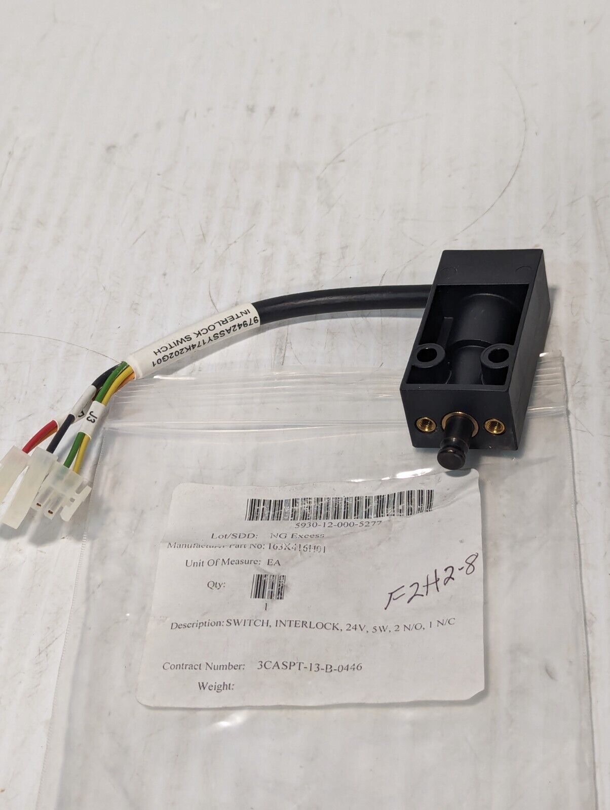 163X416H01 NG Excess Interlock Switch 24V 5W 2 N/O 1 N/C - Free Shipping
