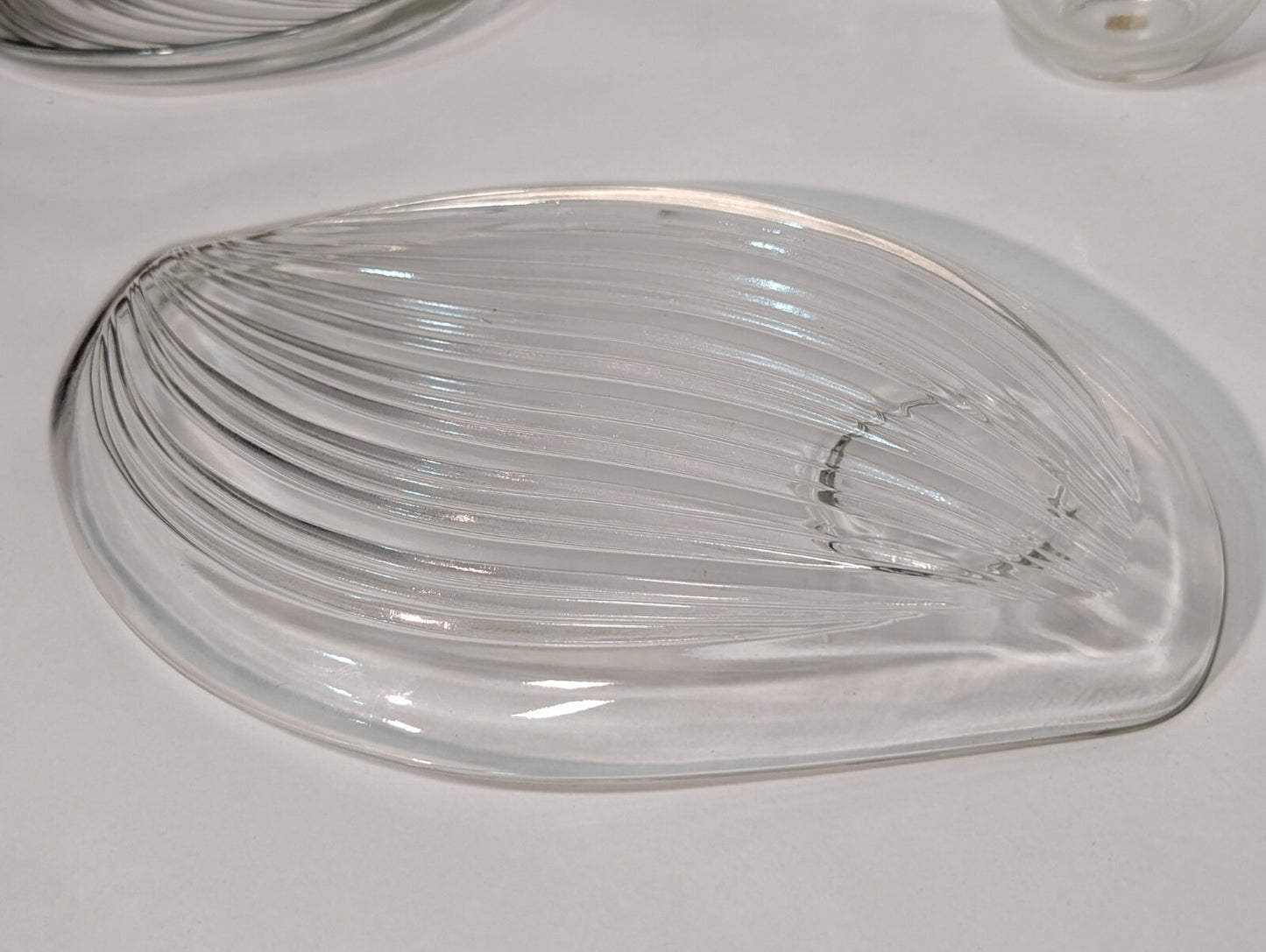 Vintage Federal Glass Homestead 8-Piece (4 Plates + 4 Cups) Glass Snack Set