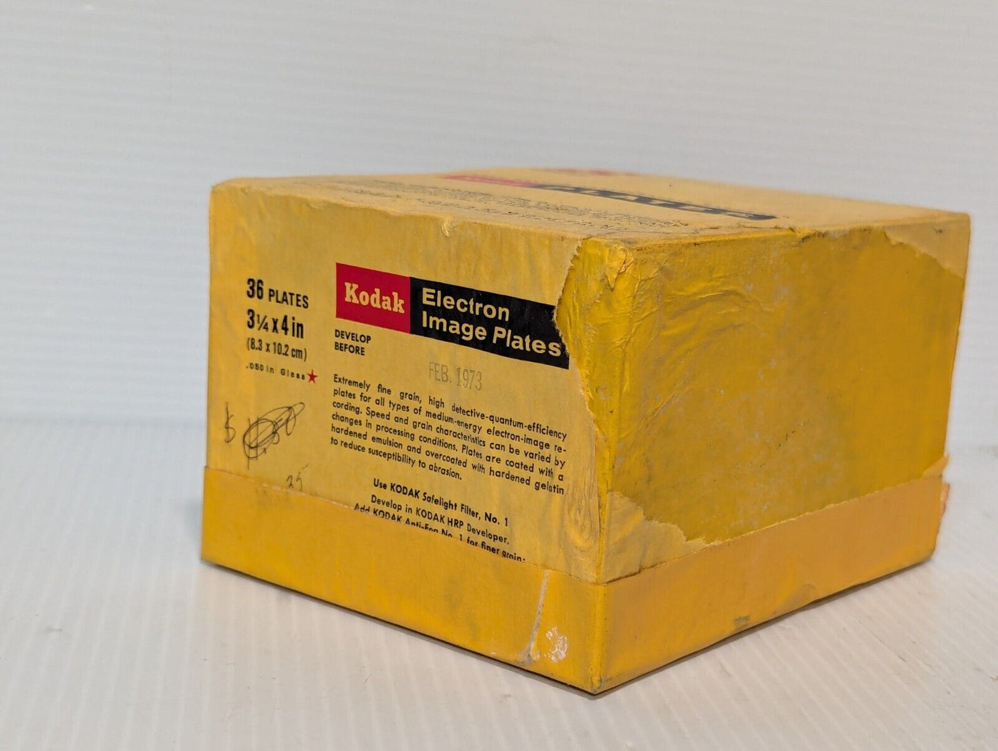 Vintage Kodak Glass Electron Image Plates Exp. 1973