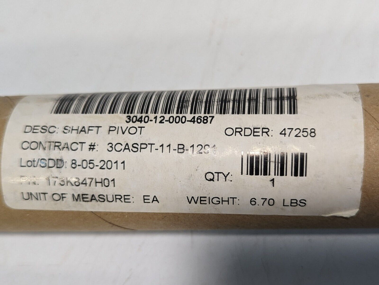 3040-12-000-4687 173K847H Pivot Shaft - Free Shipping