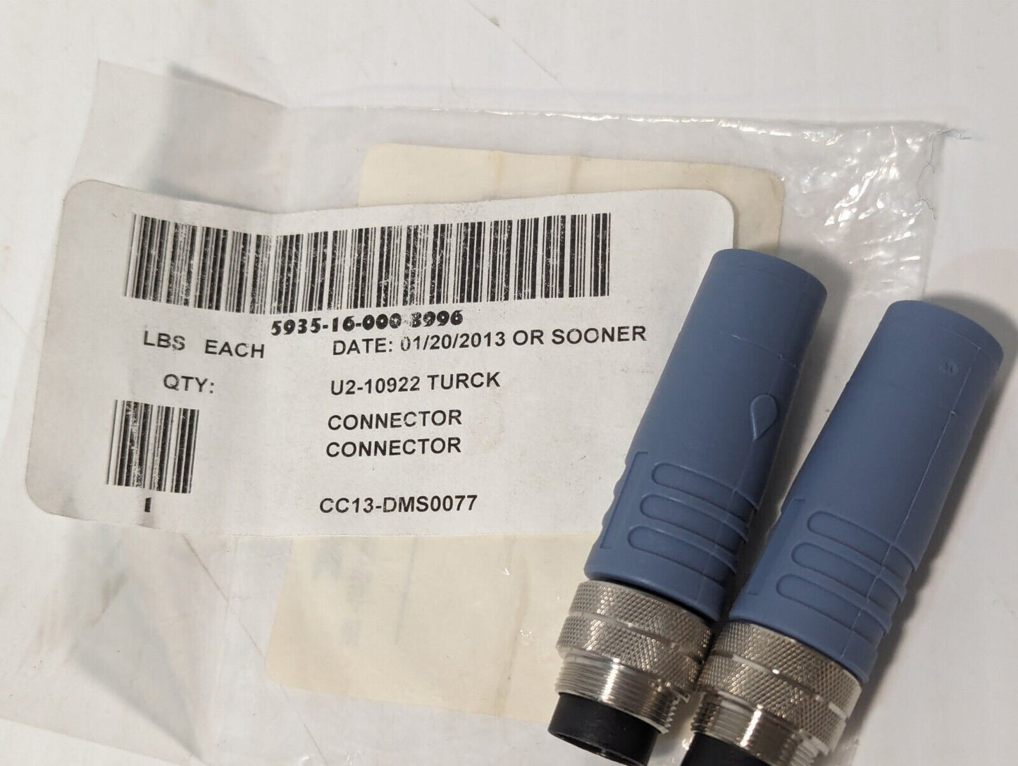 Lot of 2 Turck NG/BSM 5-TR Terminating Resistor, M16 Male Connector, U2-10922