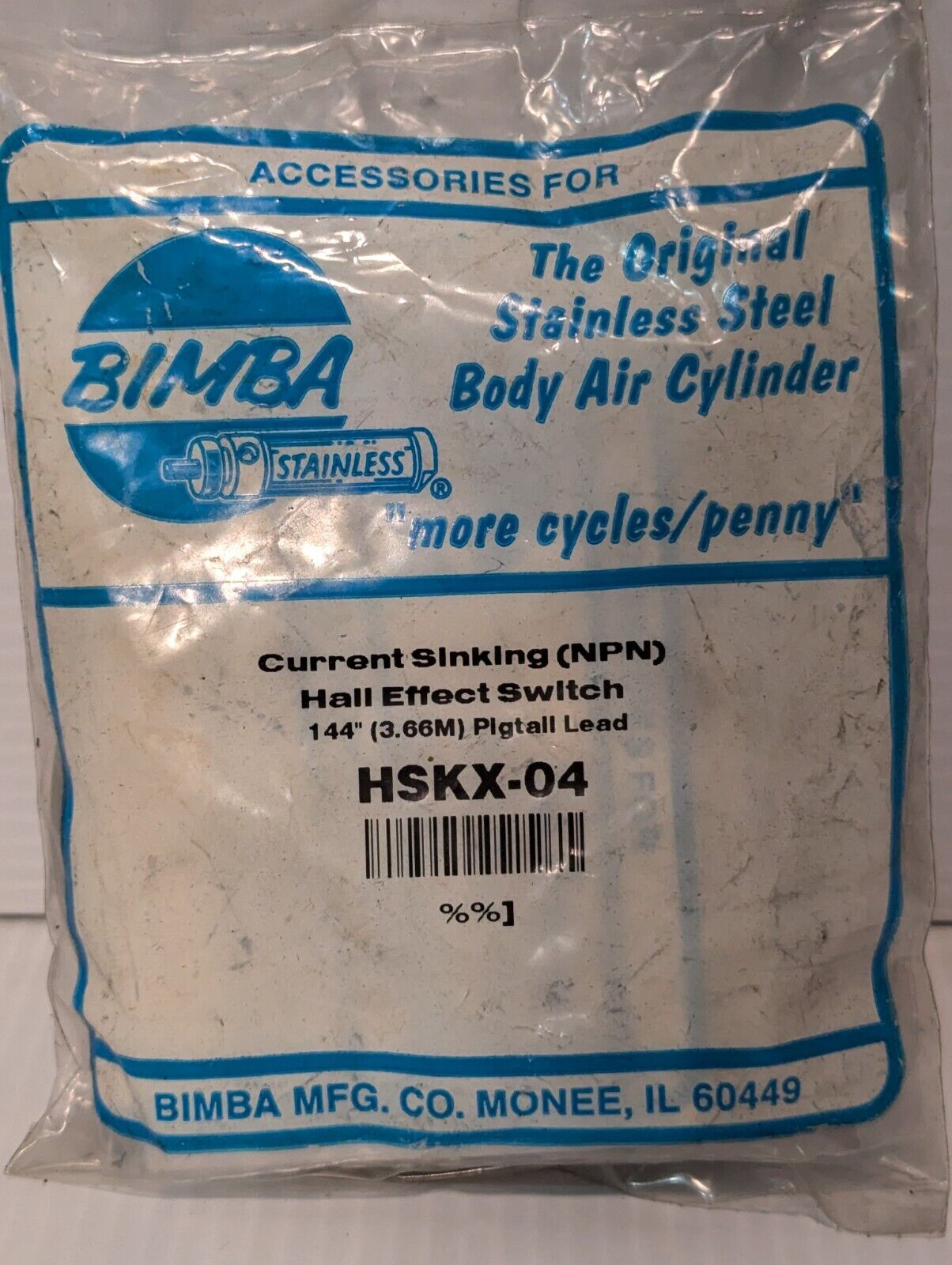 NEW Bimba HSKX-04 Hall Effect Switch NPN Current Sinking - Free Shipping+Returns