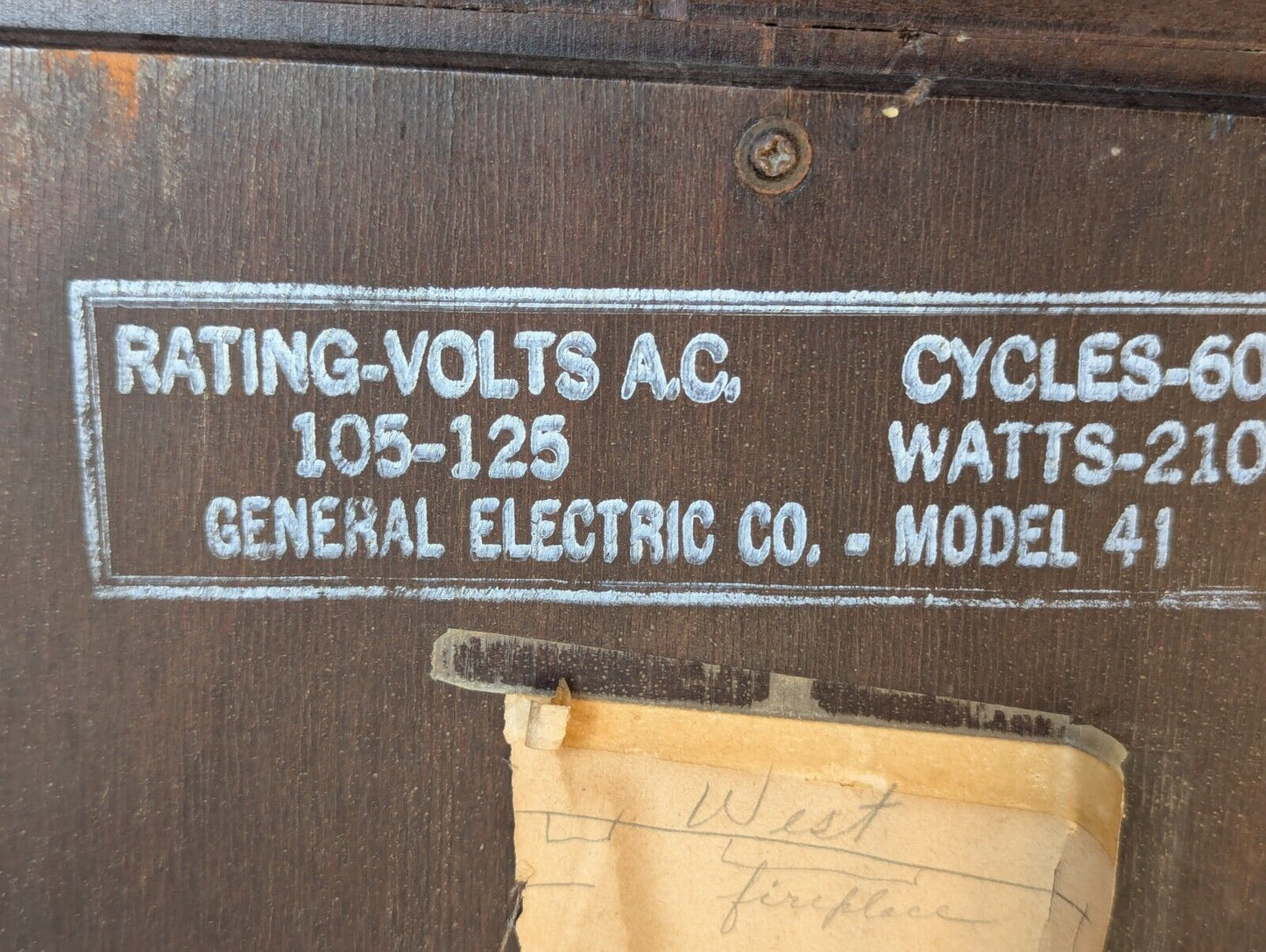 General Electronic Radio Cabinet, Vintage Radio Tune Cabinet - Free Shipping