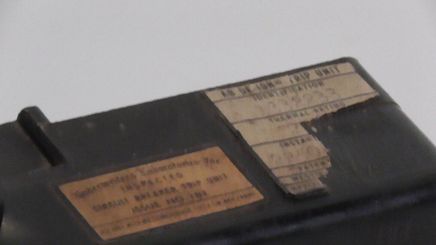 Westinghouse AB De-Ion Trip Unit 2 pole 225A NP2137, identification 1332233