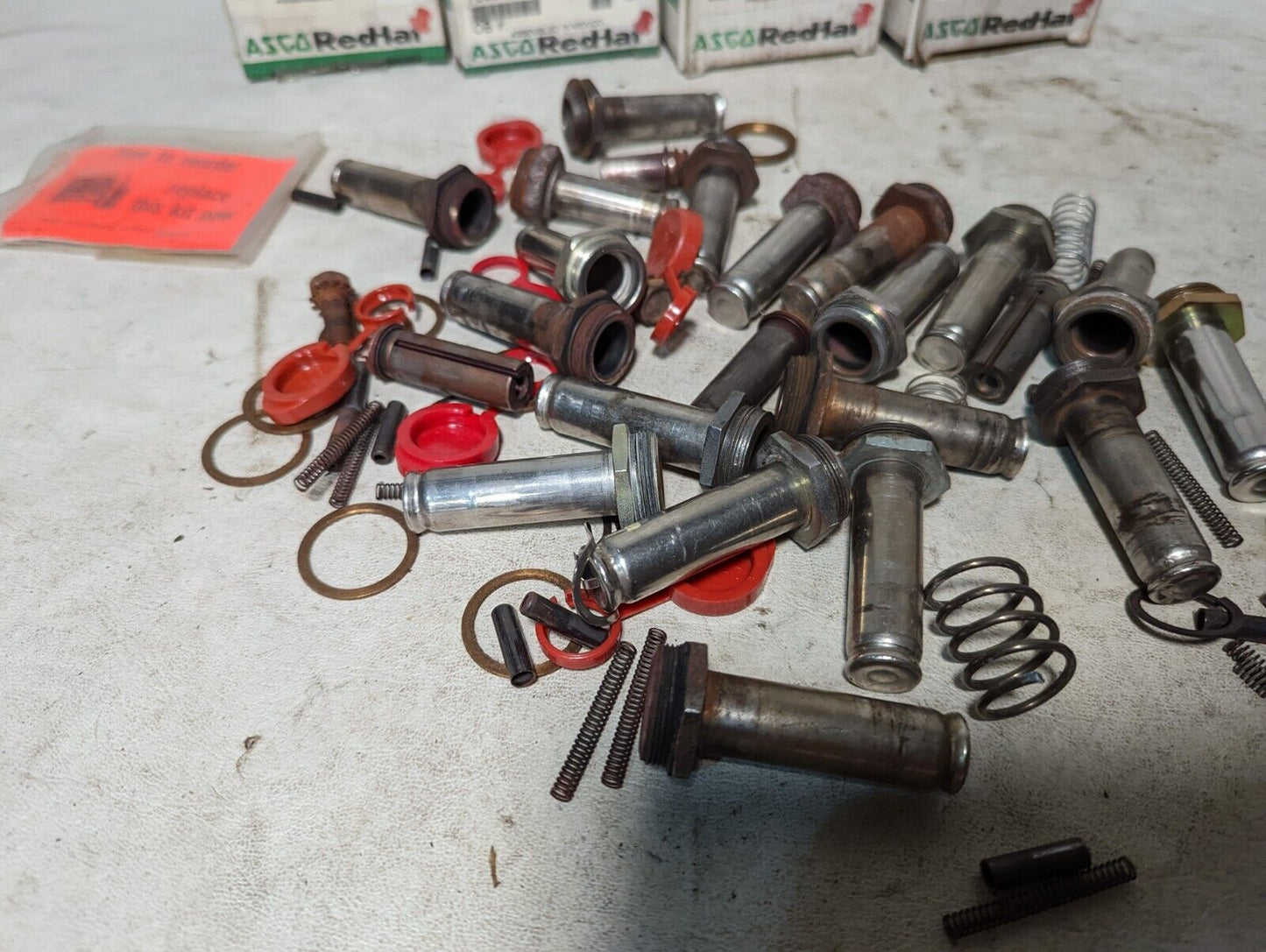 Lot of 4 partial boxes of ASCO RedHat 302283 solenoid valve repair kits