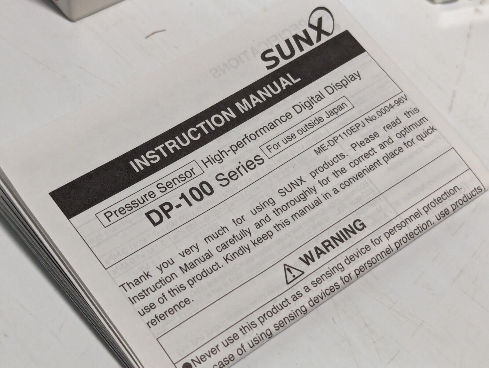 SunX DP-100 DP-111-E-P Digital Pressure Sensor, 12-24VDC, 1/8NPT - Free Shipping