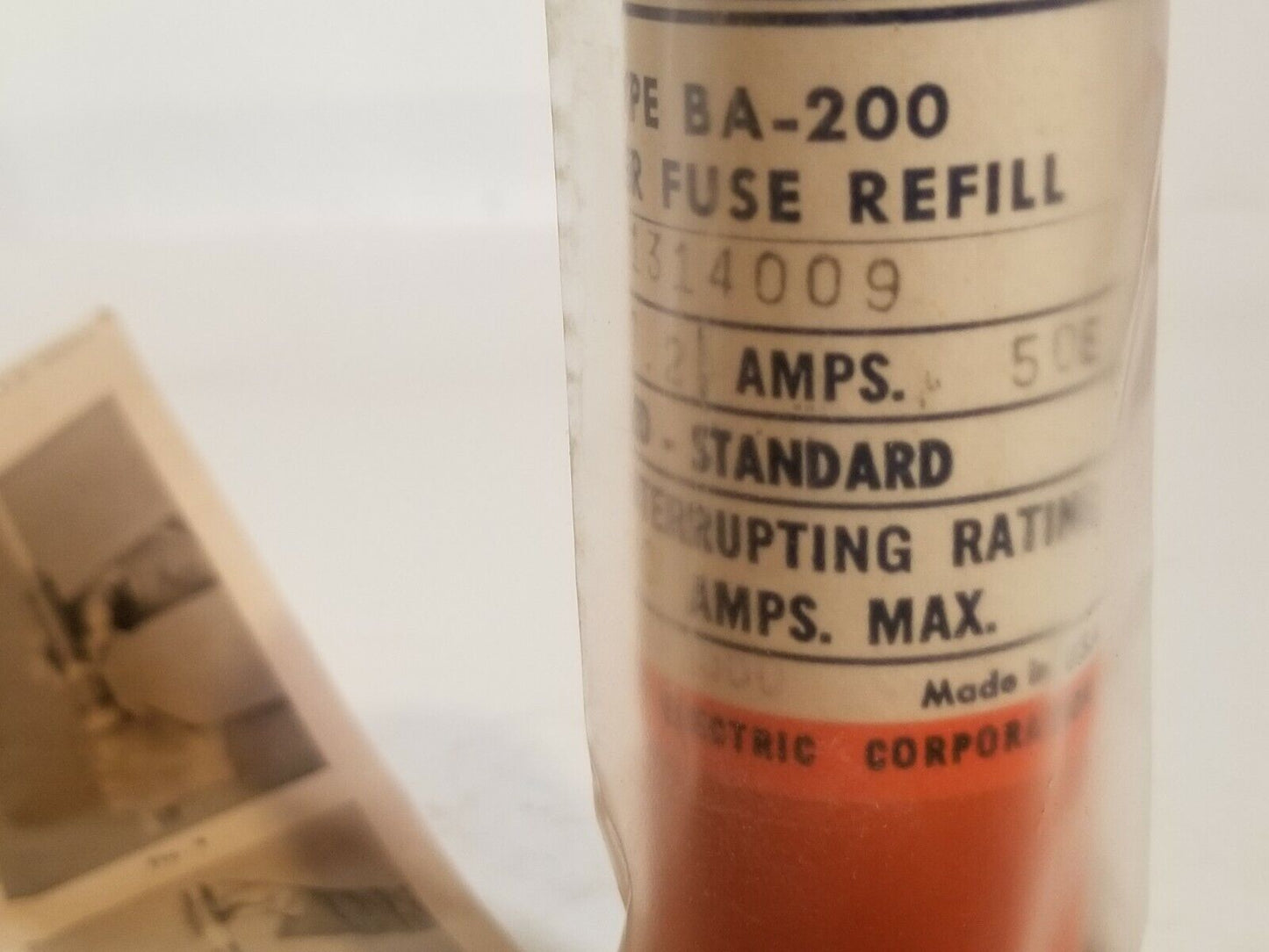 Westinghouse BA-200 1314009A 50E Power Fuse Refill, New OldStock