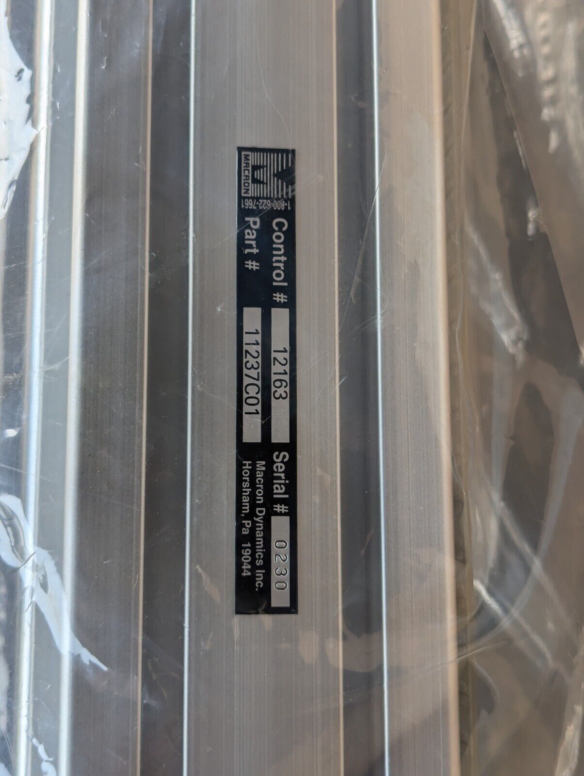 Macron Dynamics 12163 Actuator assembly, dolly induct, stacker 3040-13-000-1631