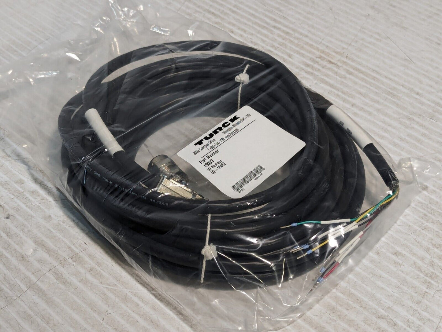 Turck 13083 Resolver Cable Assembly, ID# U2-16483, W4055 Resolver