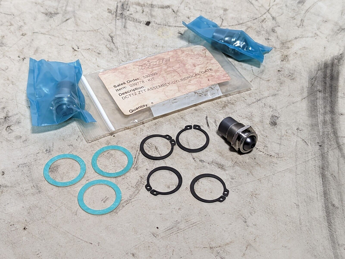 Lot of 3 DCT12 ZTT cylindrical gate assemblies, 039778 kit