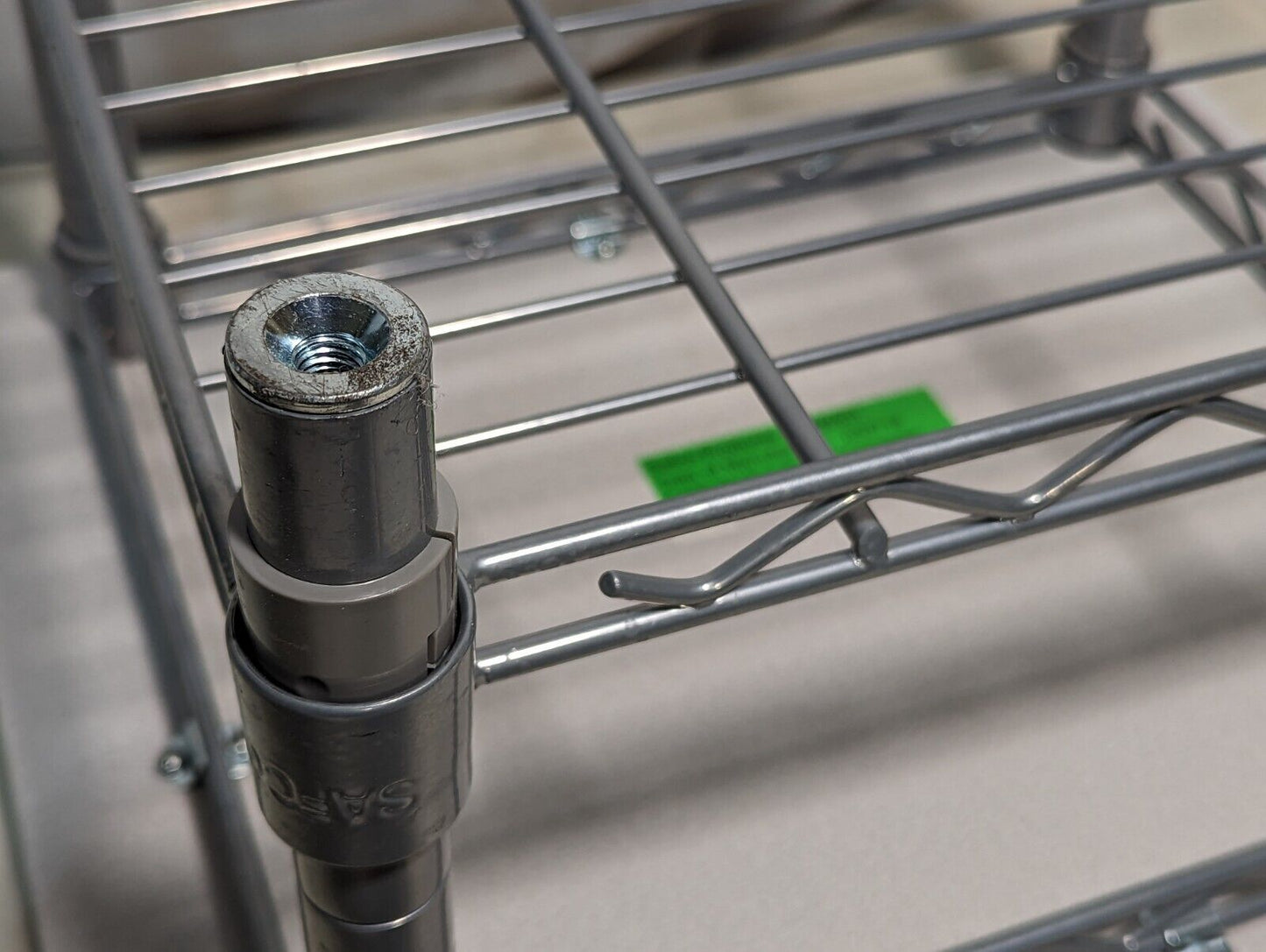 Safco 1239401 Plastic Tabletop With Metal Legs and Connecting Grate, 030718