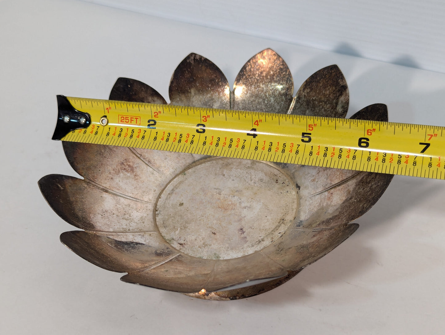 Vintage Brass Lotus Candle Holder Cone Incense Burner Dish Nested Removable Part