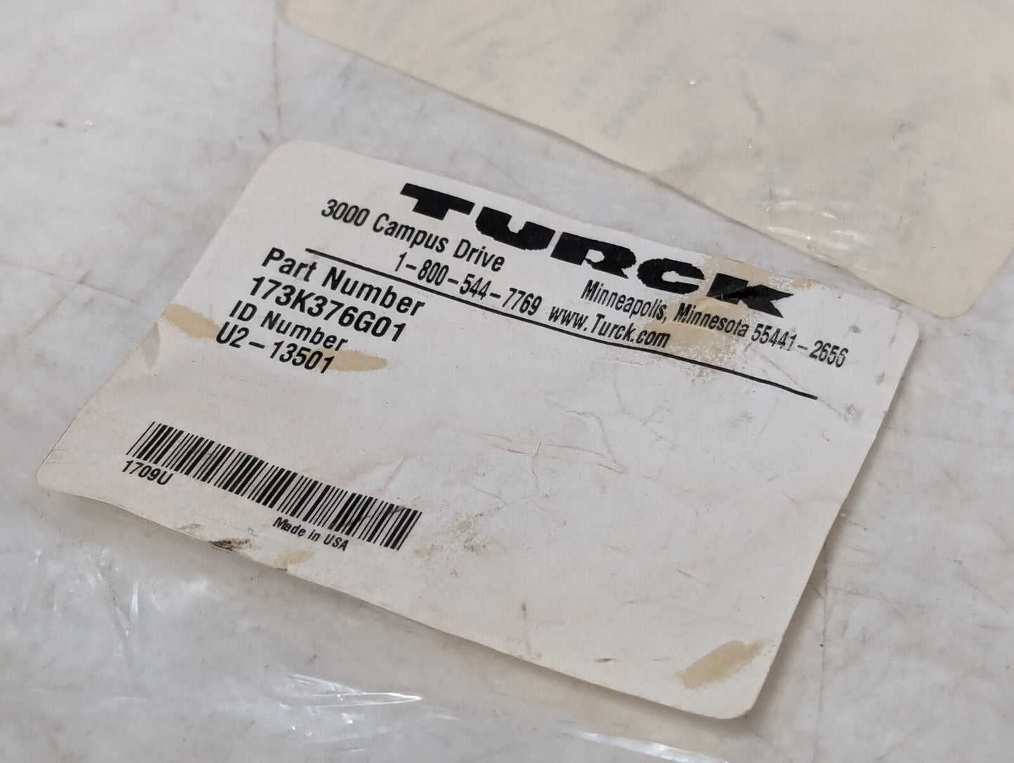 Turck 173K376G01, W201 Sorter Tray Can Bus Cable Assembly, U2-13501