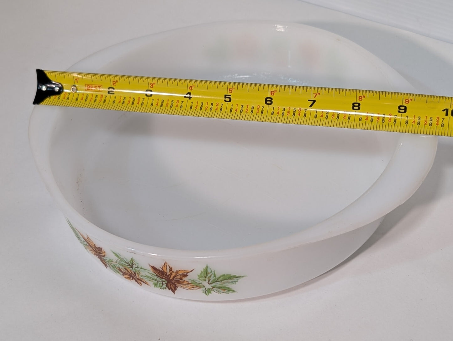 Vintage GlasBake J-2429 Round 8" Casserole Dish With Pyrex 624.C Glass Cover