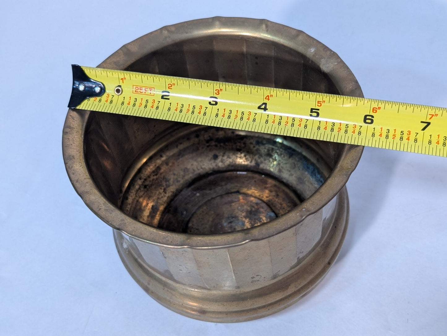 Vintage Brass Round Pot Planter Bucket