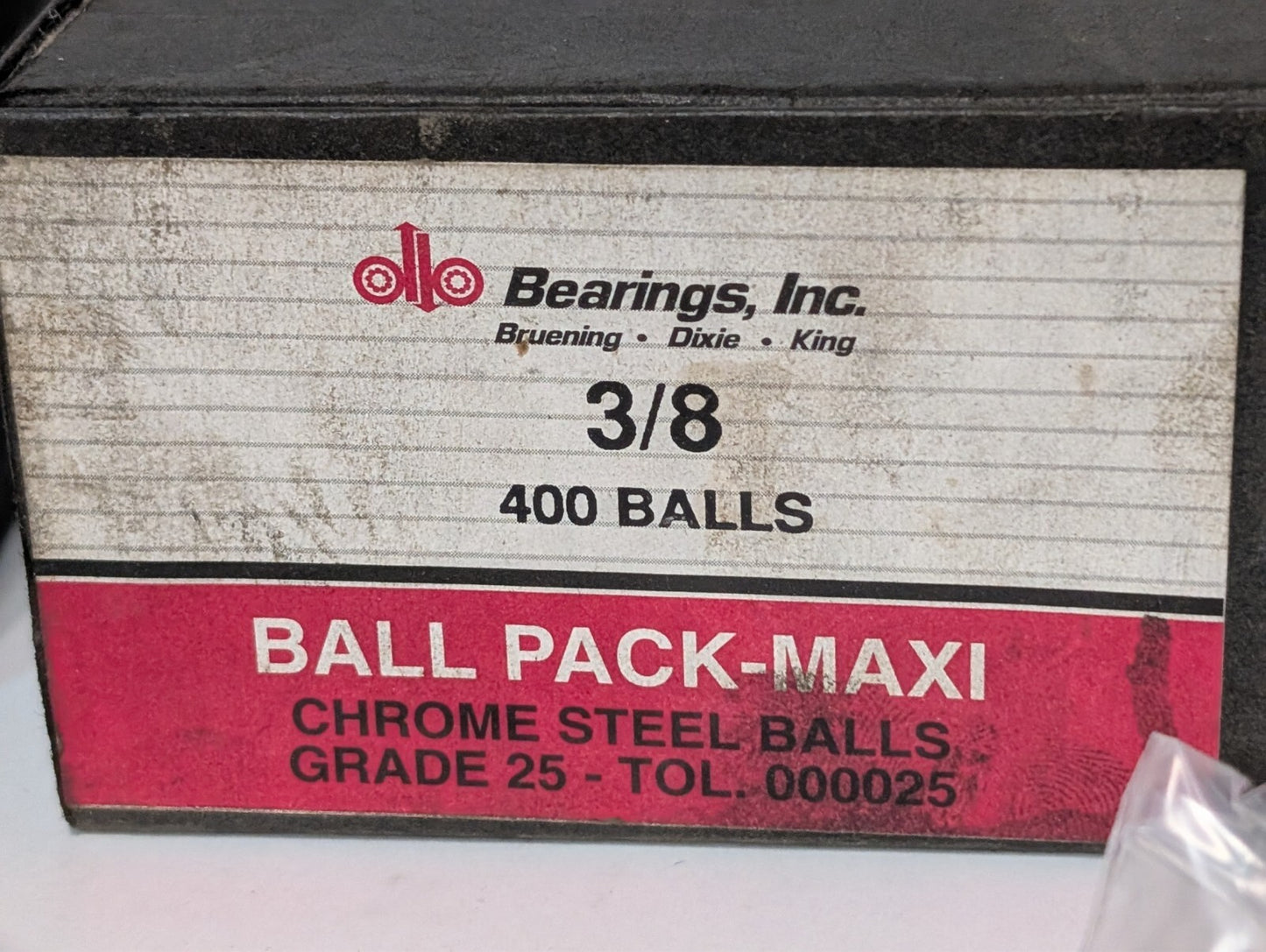 (400) Bearings Inc. 3/8" Chrome Steel Balls Grade 25 Tol. 000025