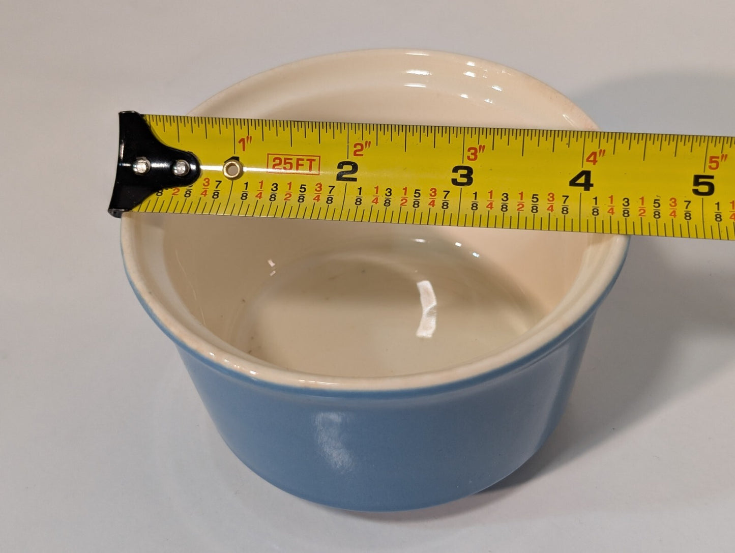 Vintage Cerulean Blue Ceramic Sugar Bowl 4 1/2" Diameter 2 3/4" Height