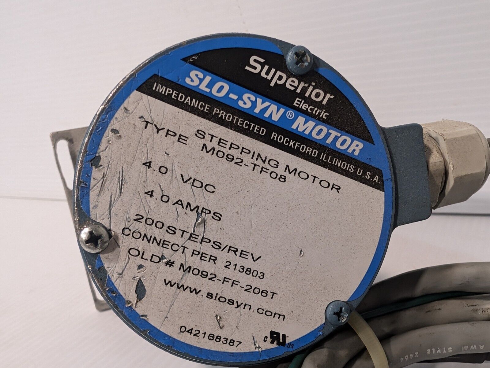 Superior Slo-Syn M092-TF08 Electric Stepping Motor 4.0 VDC 4.0 A - Free Ship