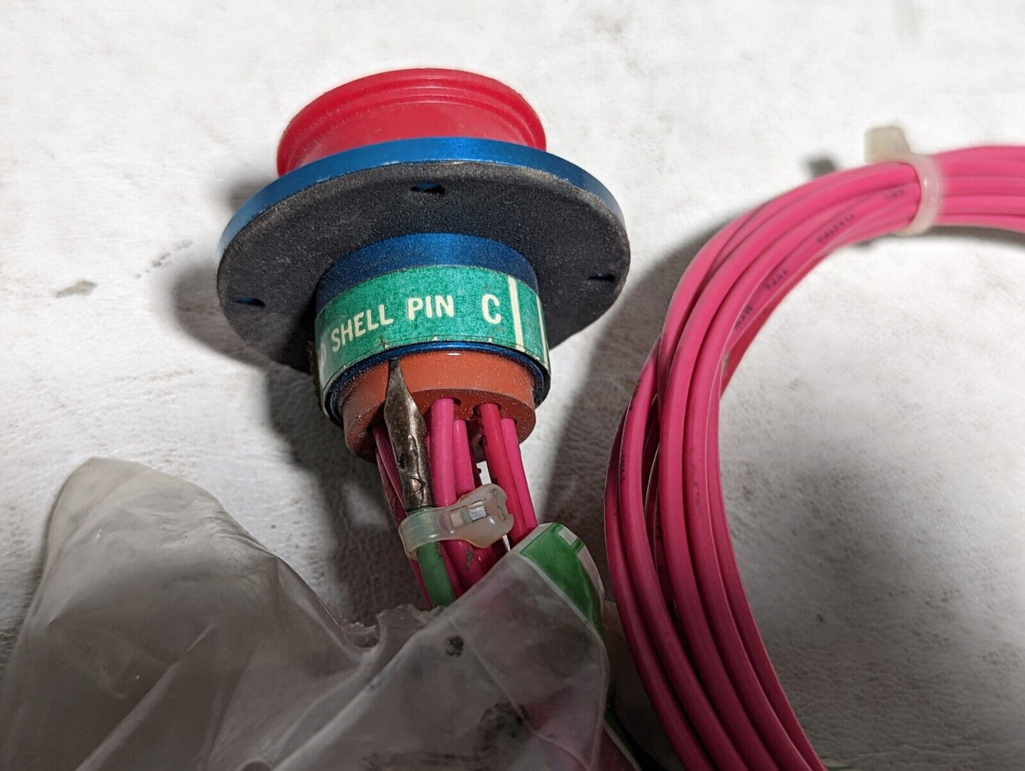 Sine A411-2P03-1816-E2, 16GA THHN red, shell ground, 2 feet, with Sine CA4011FR