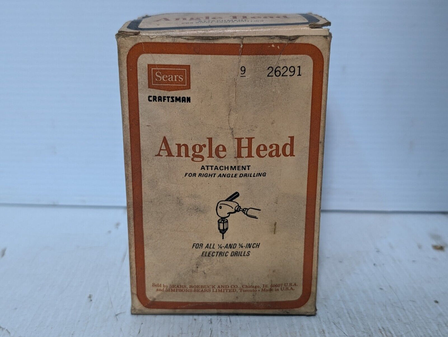 Vintage Sears Craftsman 26291 Angle Head Attachment - Free Shipping+Returns
