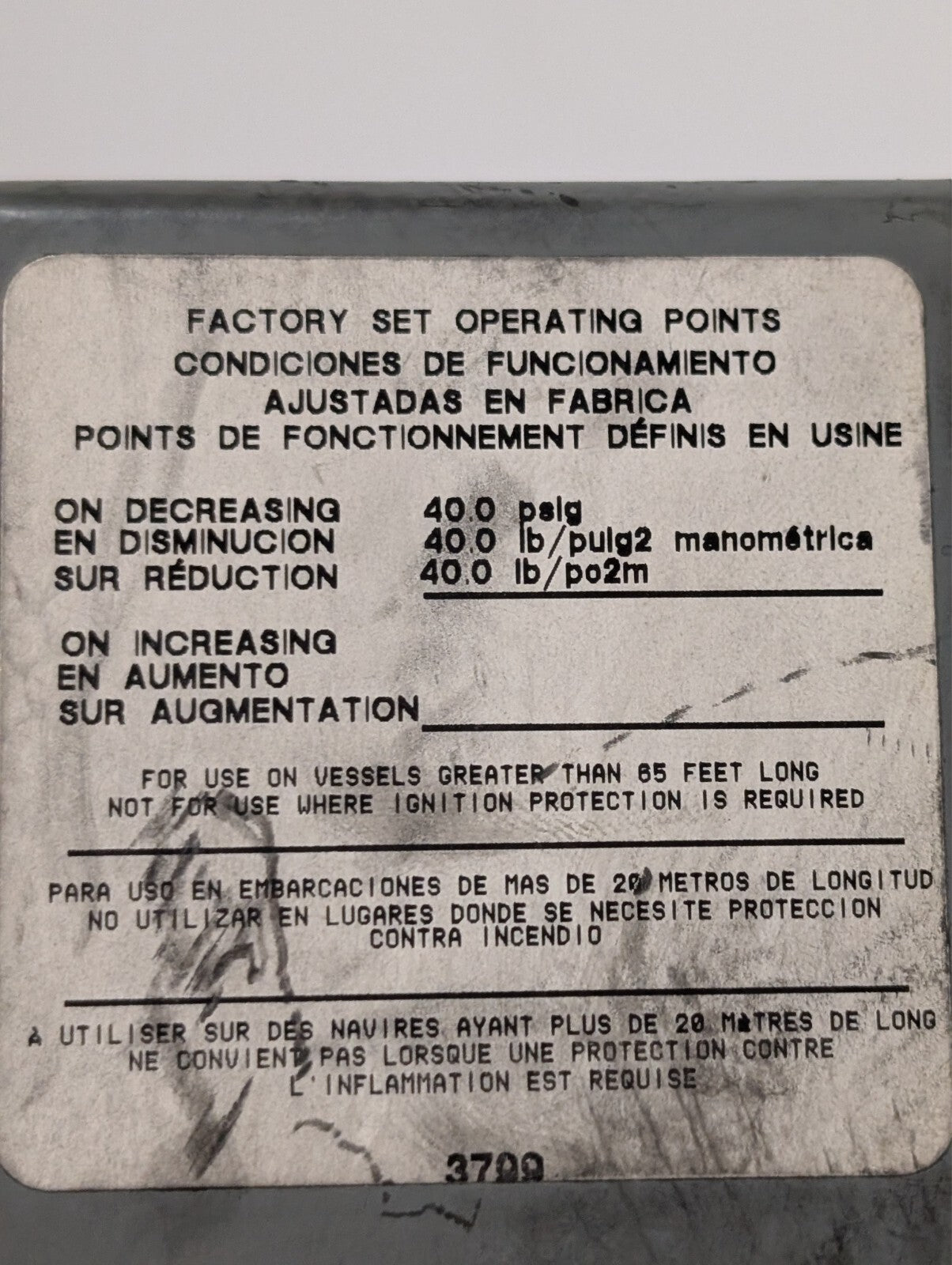 Square D 9012 GAW-4 Series C 9830 Pressure Switch 1.5-75 PSIG