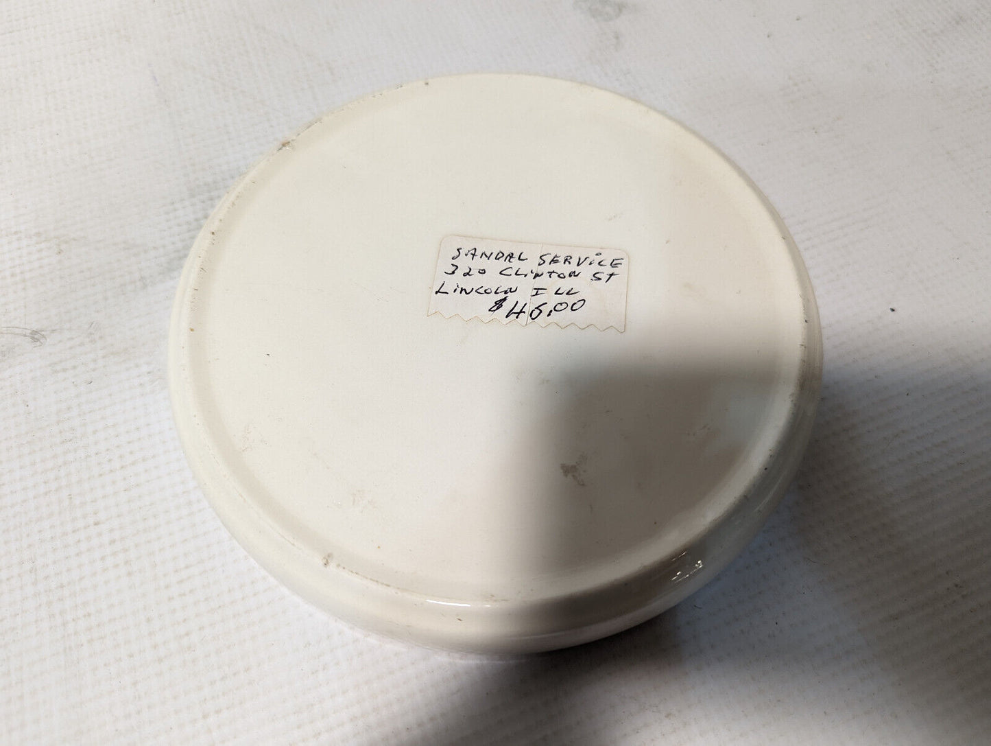 Vintage Ceramic Ashtray - General Tire at Sandel Service 7in Diameter, Lincoln