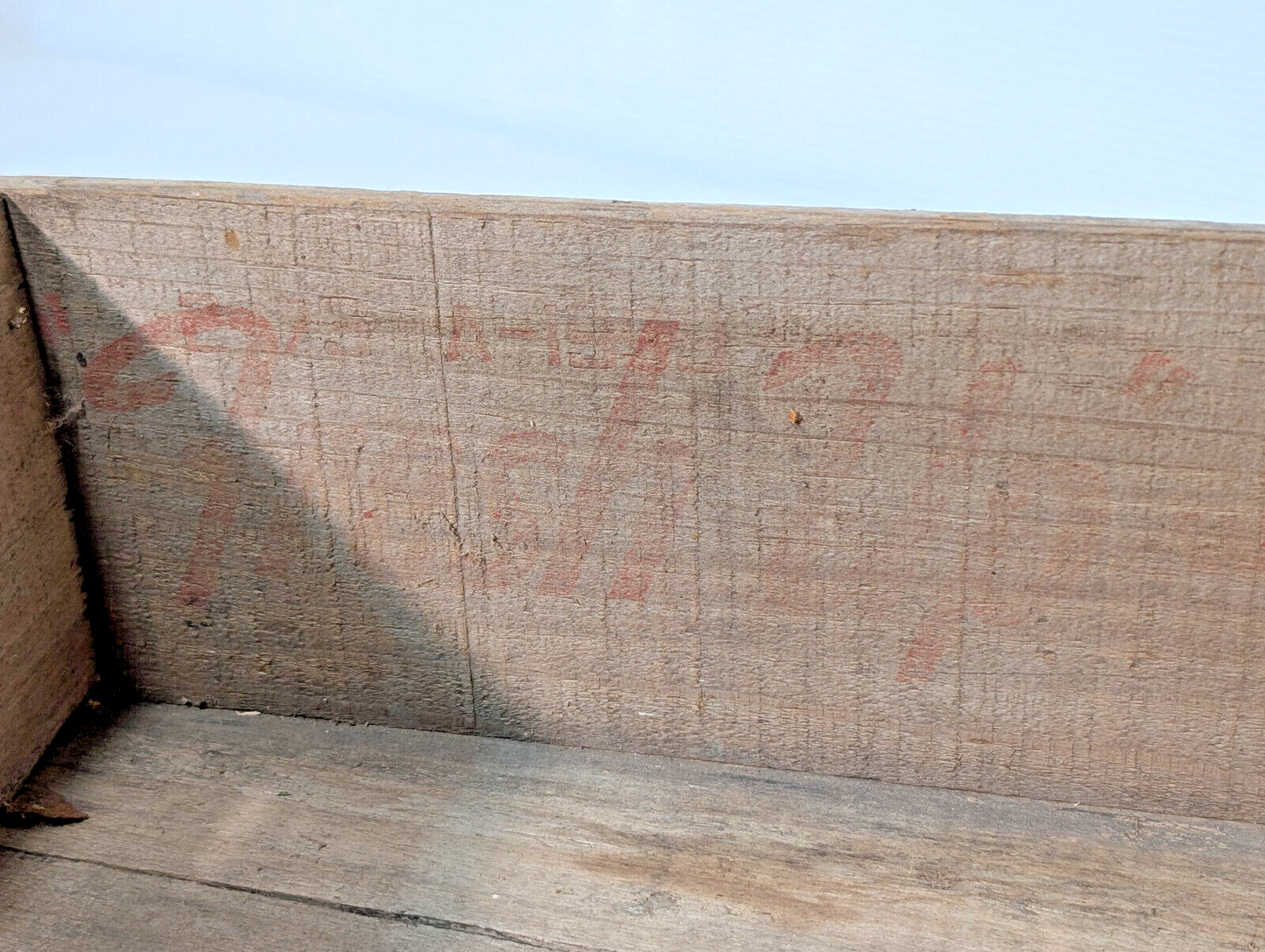 Vintage Antique Seven Up 7-UP Wooden Soda Pop Beverage Crate Box Fresh Up 1950s
