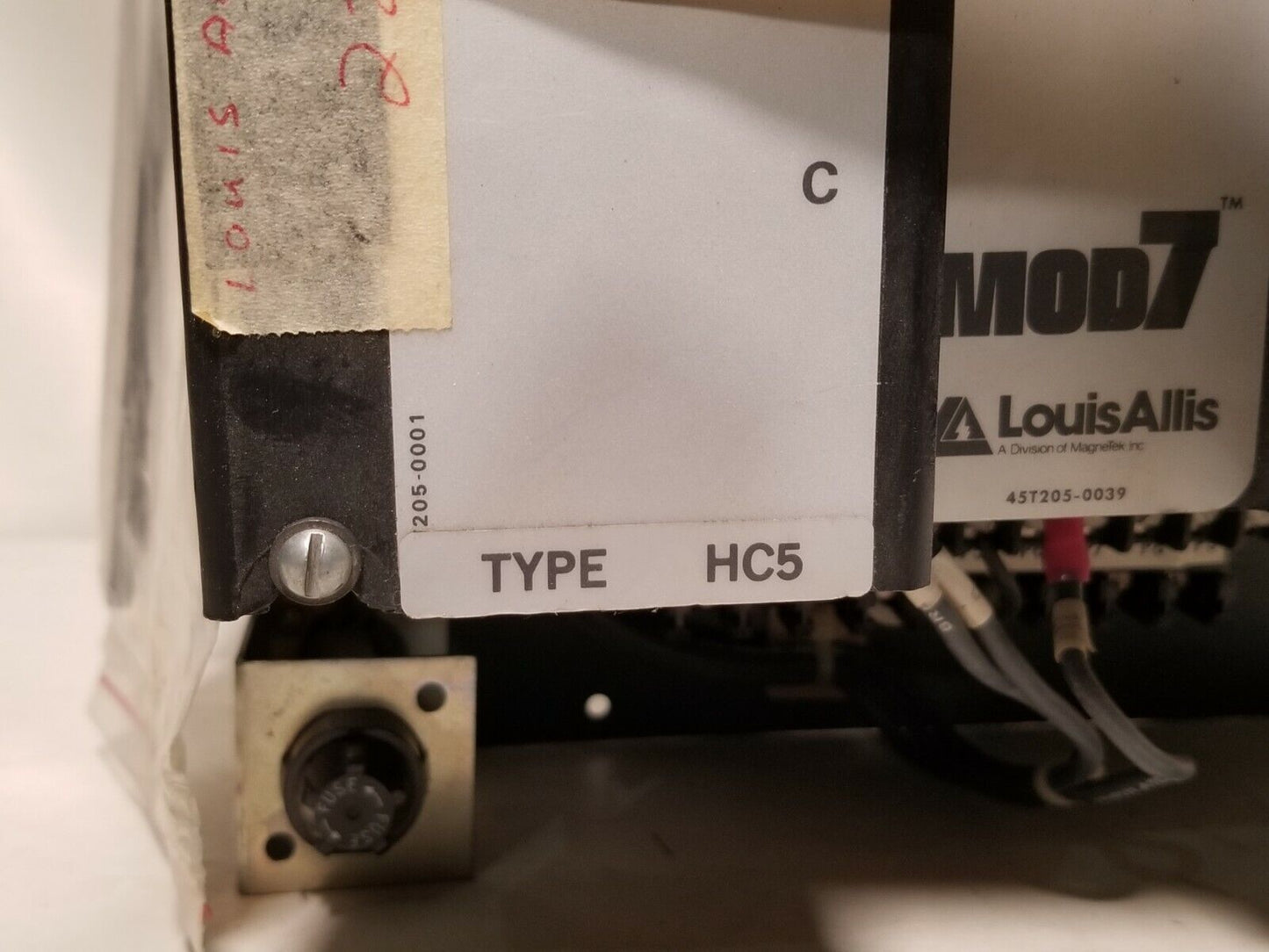 Louis Allis Mod 7 controller, type HC5, 45T205-0039